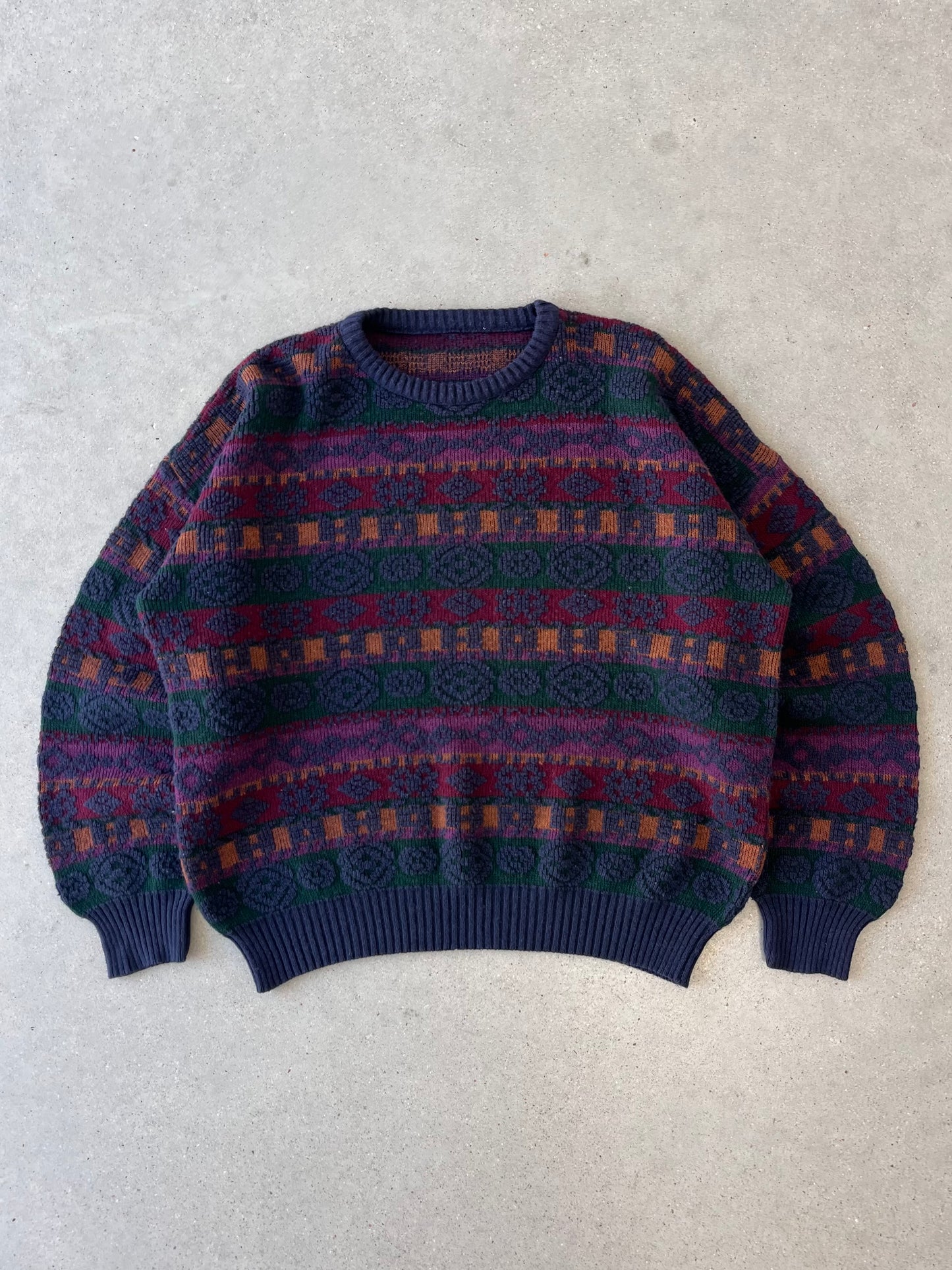 Vintage Boxy Knitted Sweater - XL