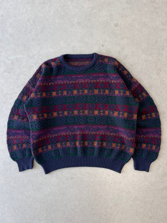 Vintage Boxy Knitted Sweater - XL