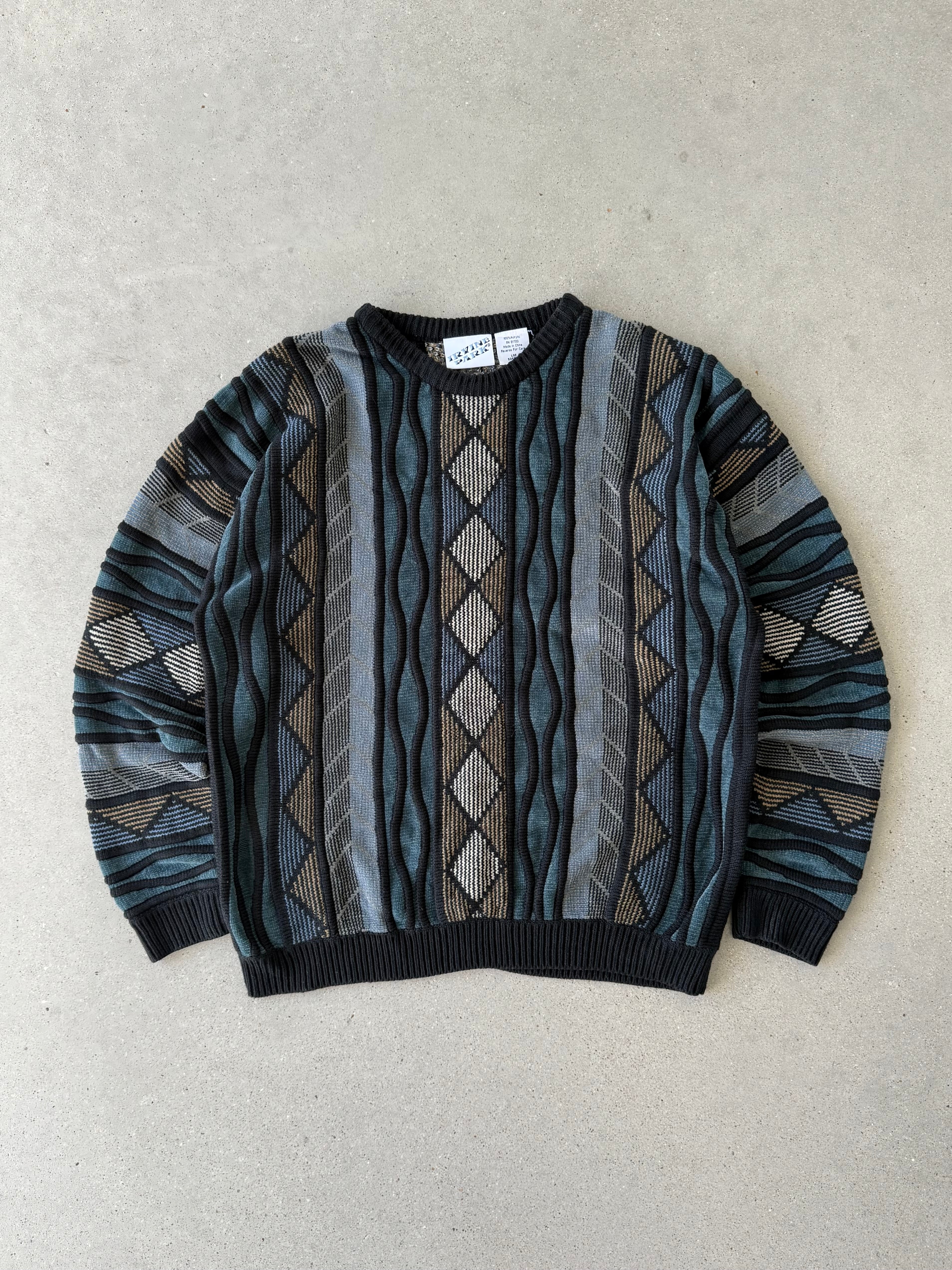 Vintage Irvine Park Knitted Blue/Black Sweater - L