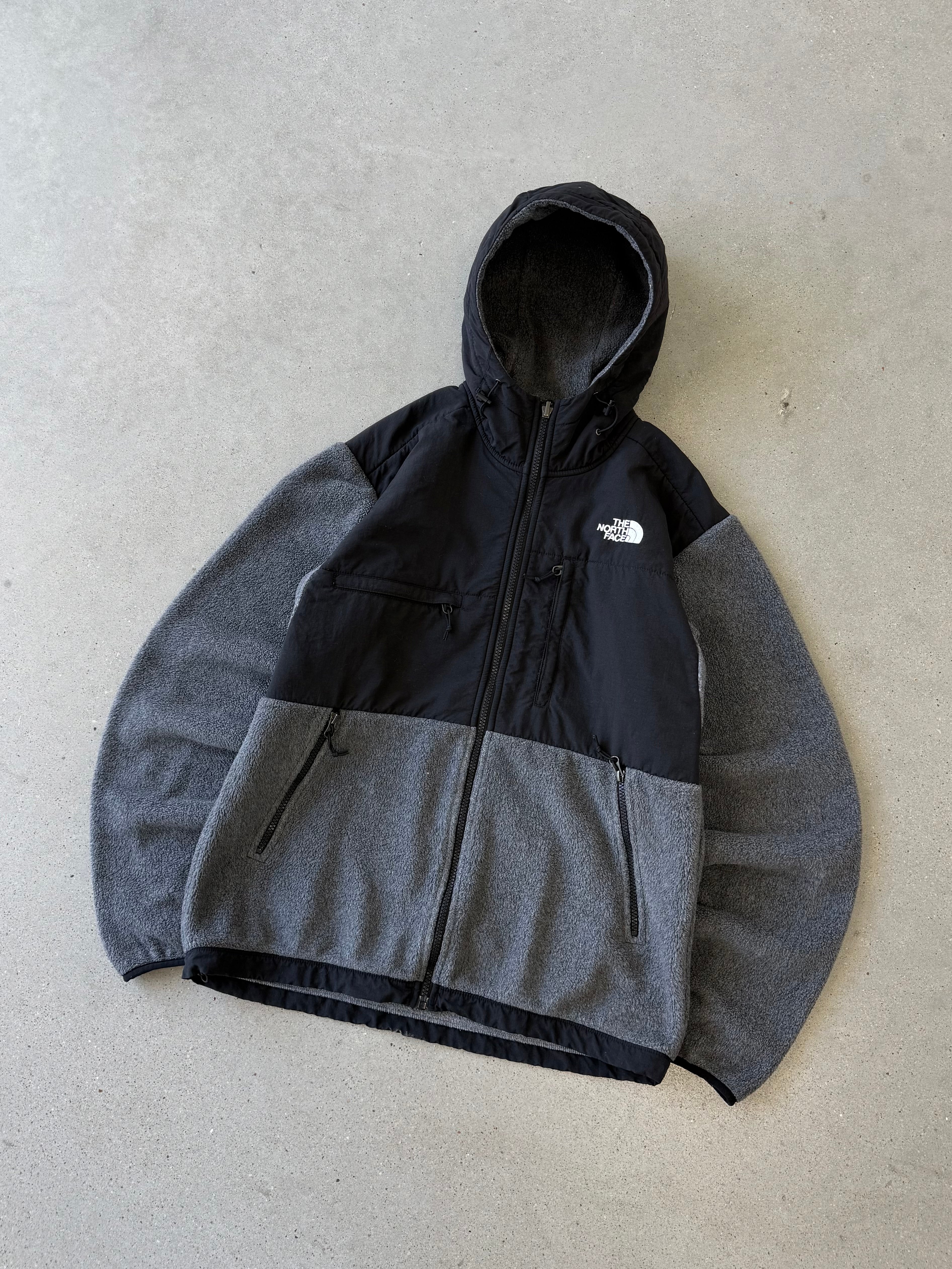 Vintage The North Face Denali Hooded Jacket - S (Black/Gray)