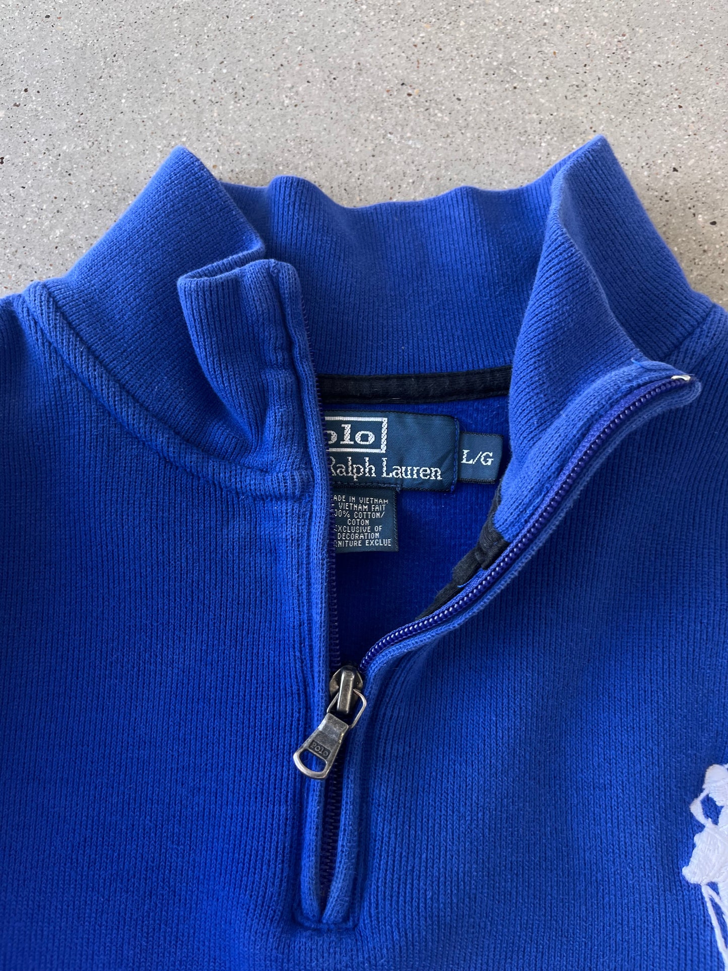 Vintage Polo Ralph Lauren Blue Quarter Zip - L