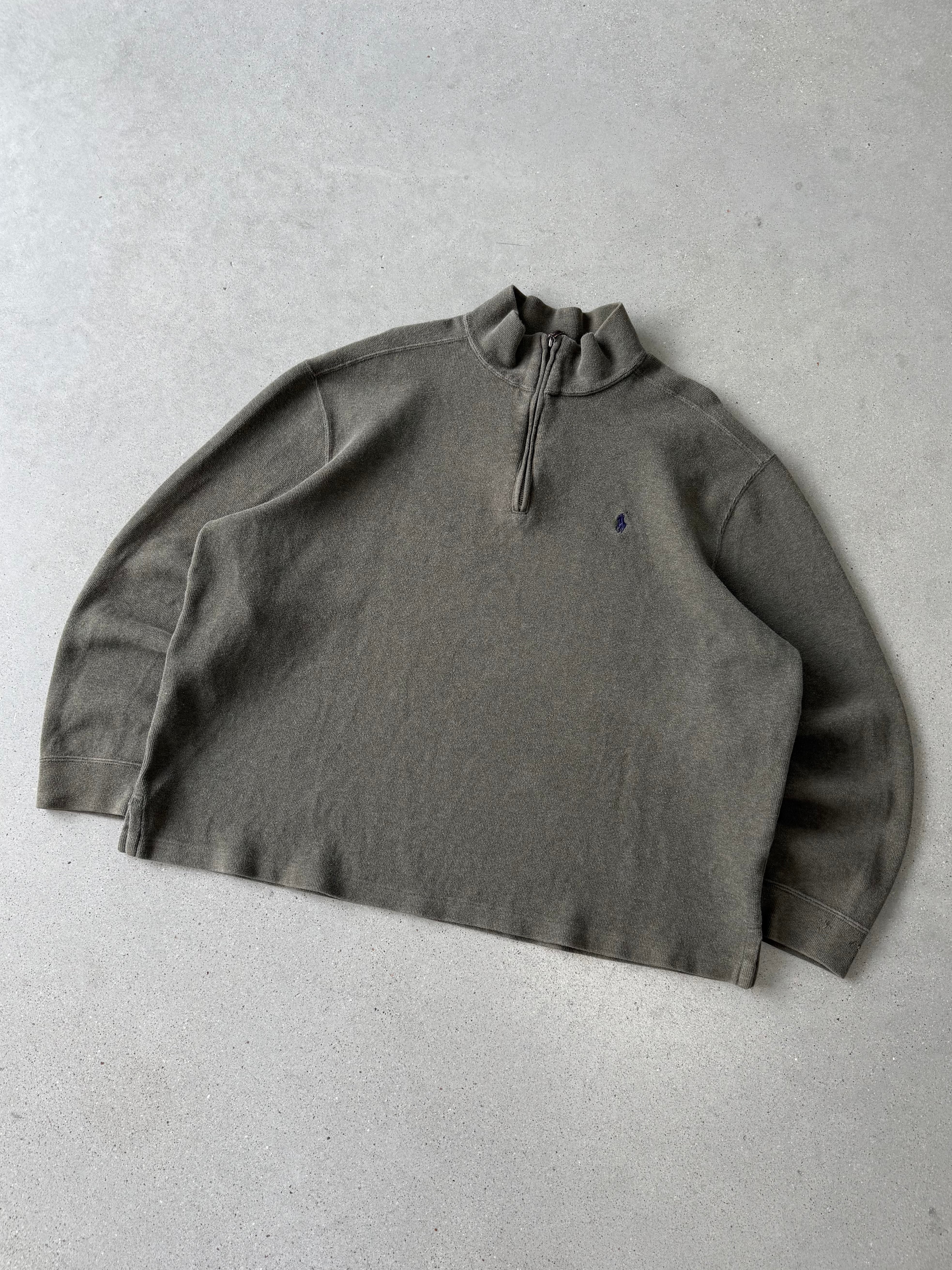 Vintage Polo Ralph Lauren Olive Quarter-zip - XXL