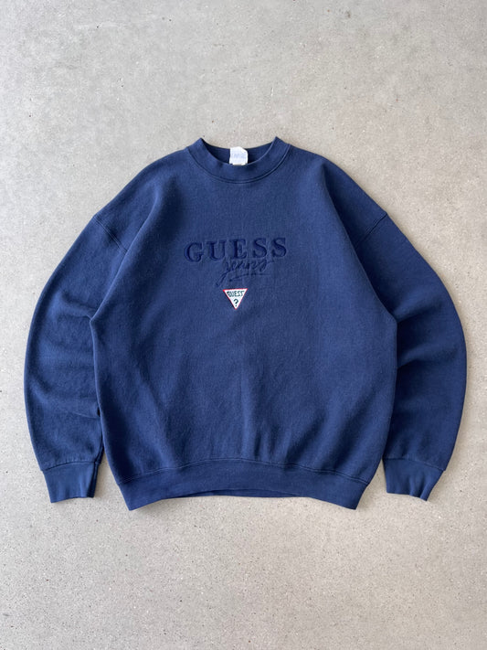 Vintage Guess Jeans Navy Crewneck - XL