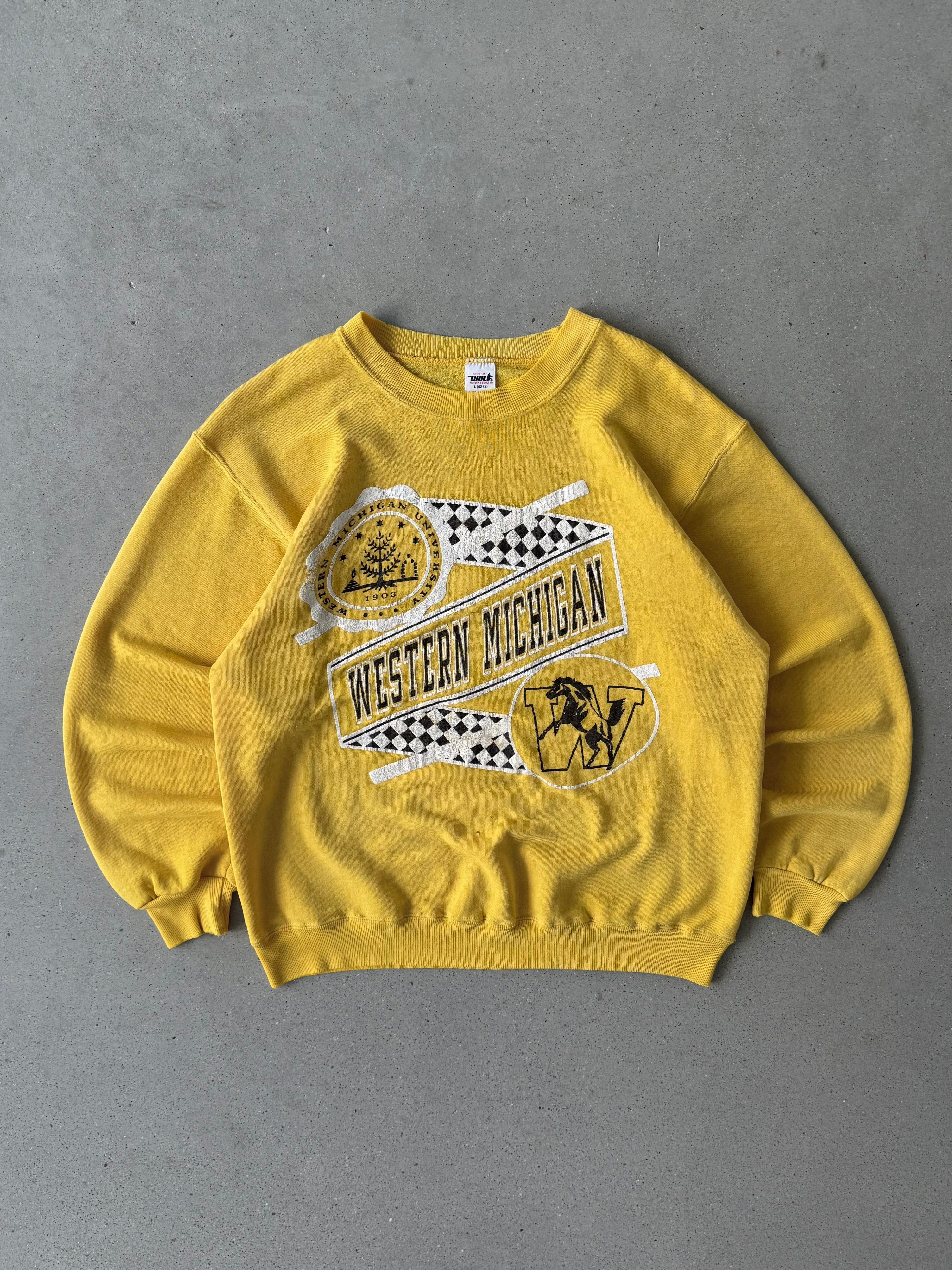 Vintage 80s Western Michigan Crewneck - L