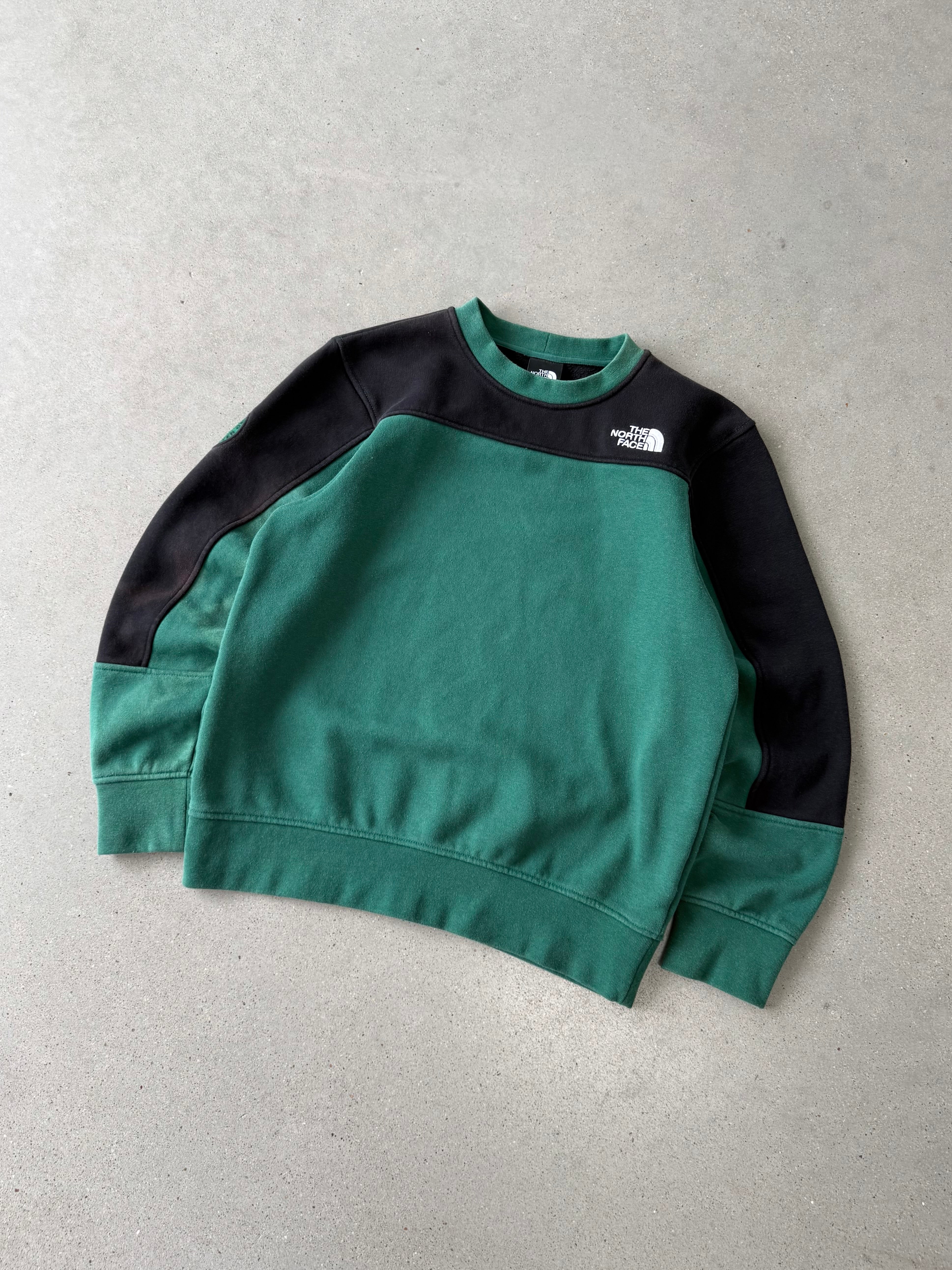 Vintage The North Face Green/Black Crewneck  - S