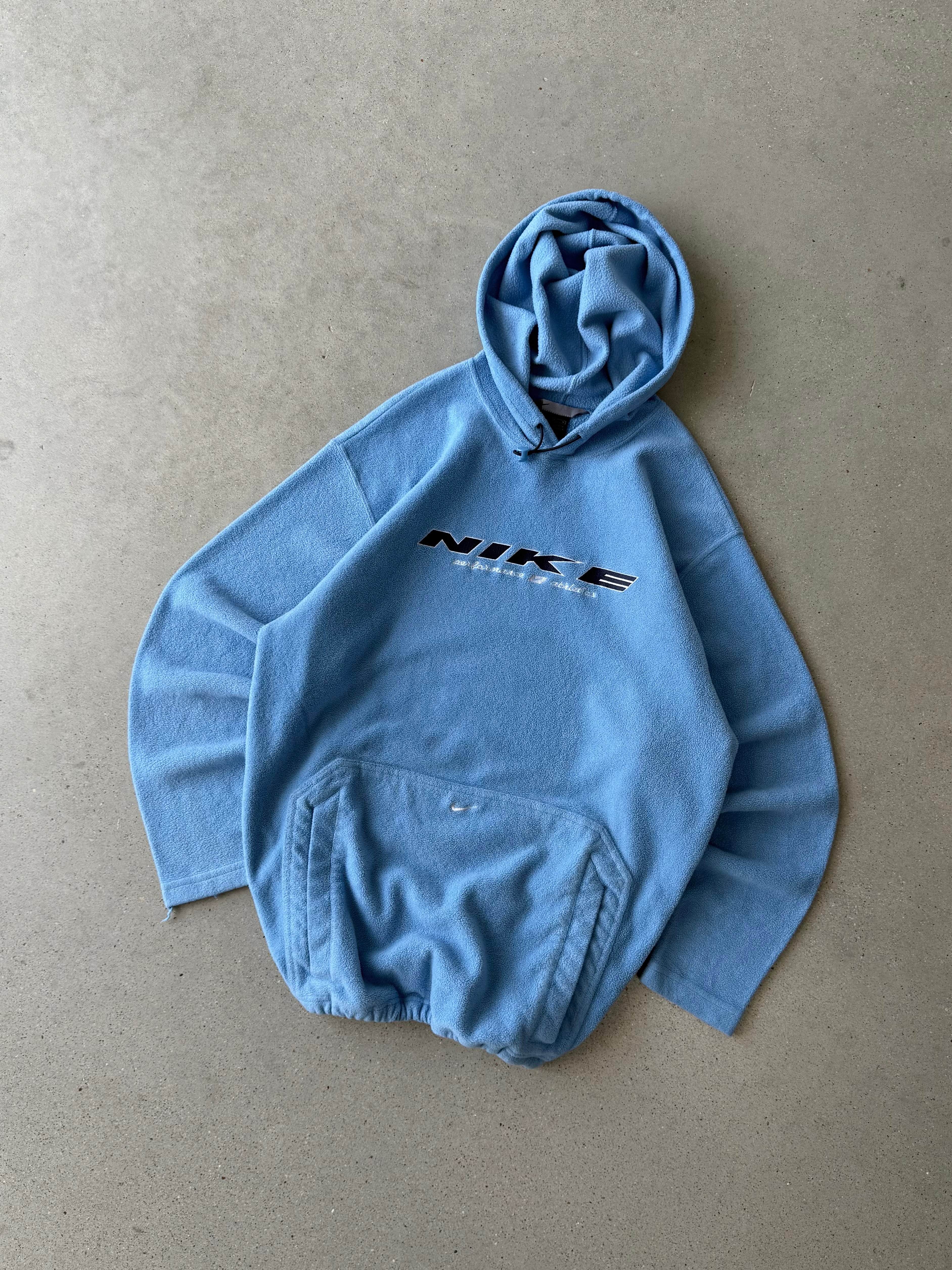 Vintage 2000s Nike Blue Fleece Hoodie - M