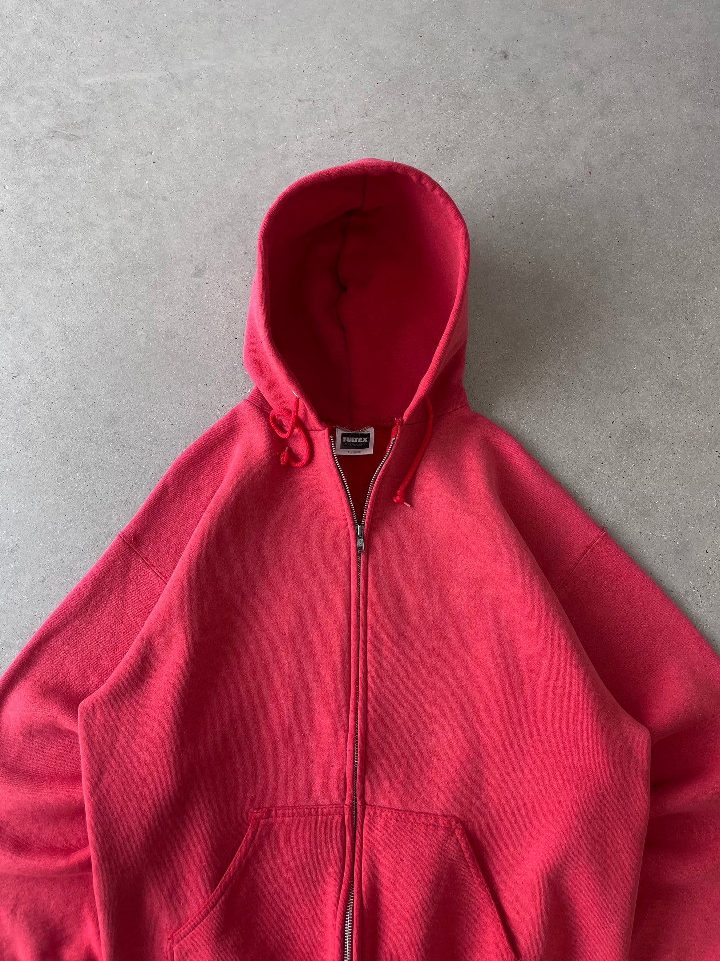 Vintage Faded Tultex Zip-Up Hoodie - XL