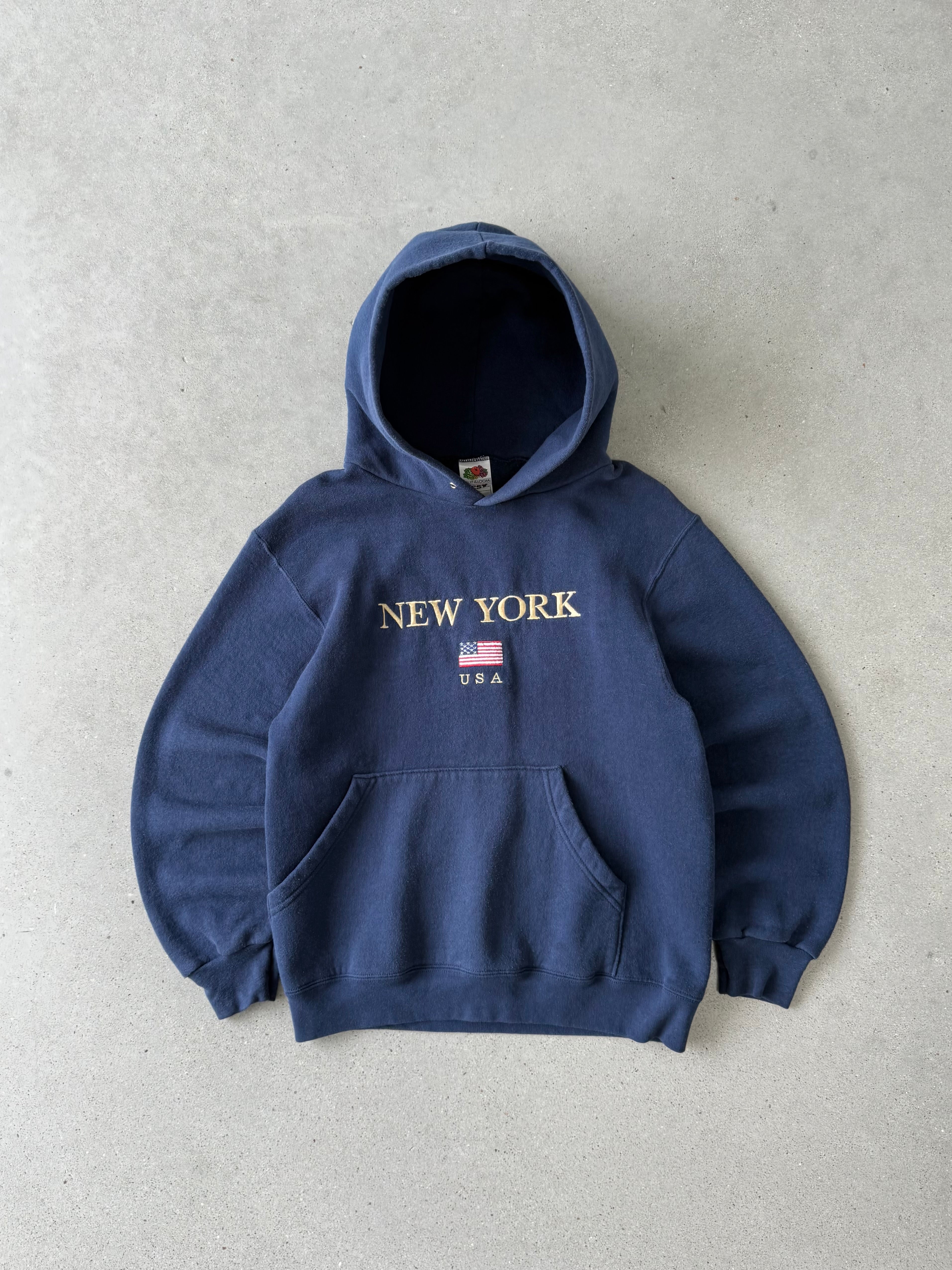Vintage New York Embroidered Hoodie - XS