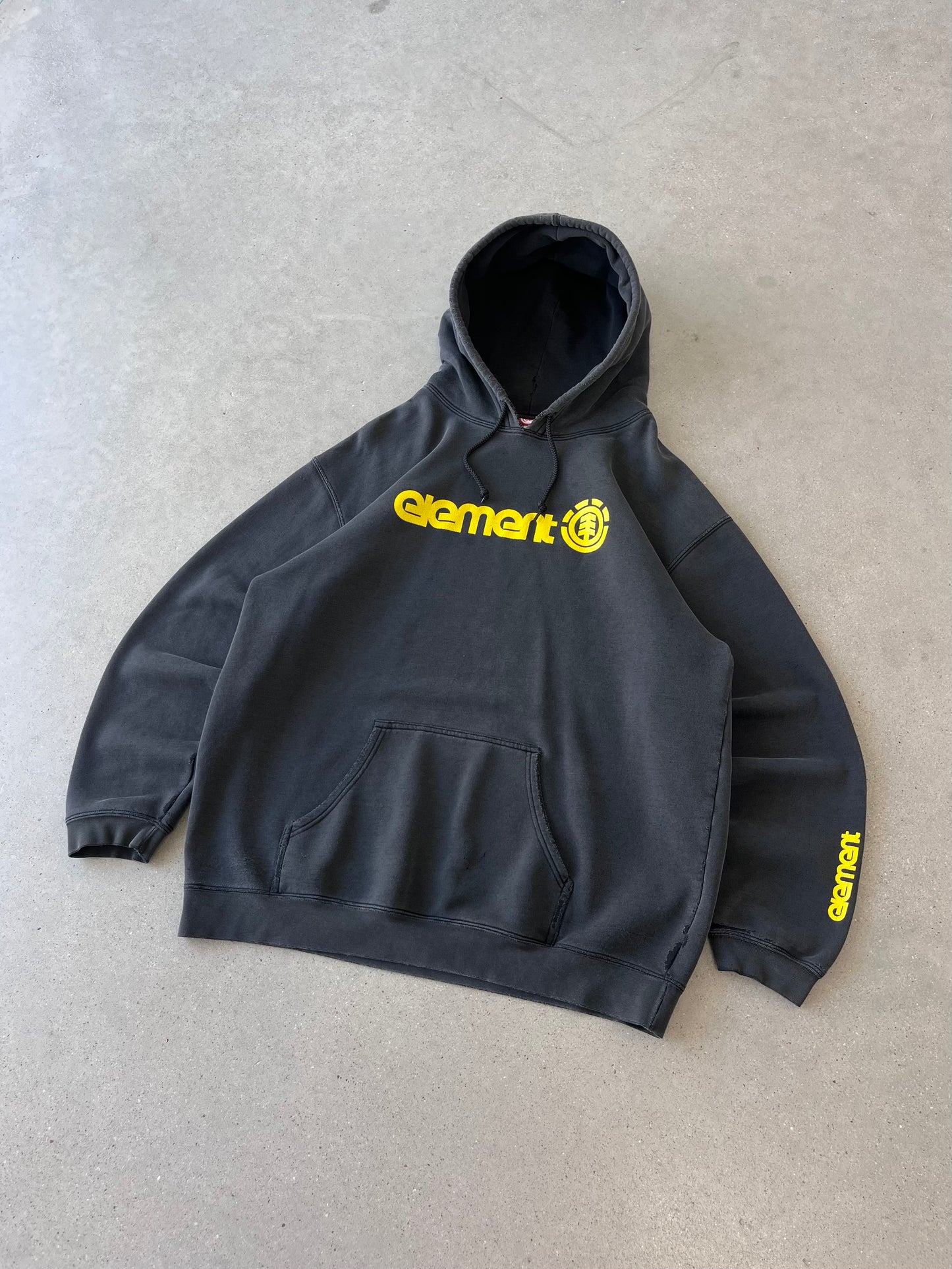 Vintage Y2K Element Black Hoodie - XL