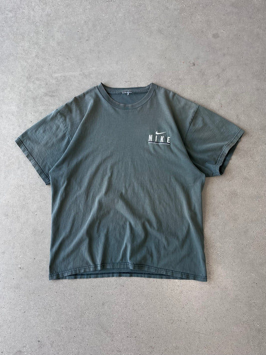 Vintage Nike Spell-out Olive Tee - L