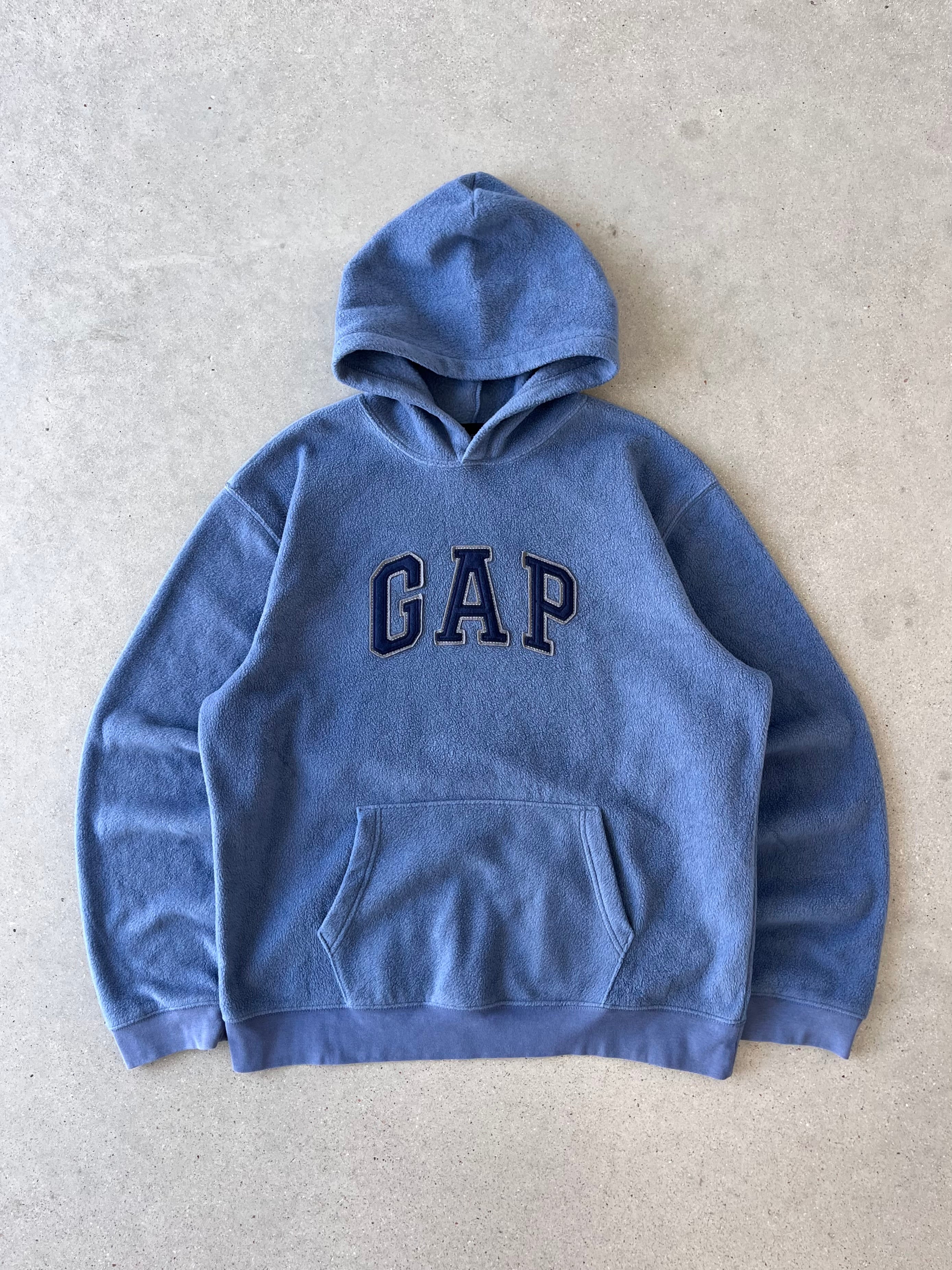 Vintage GAP Blue Fleece Hoodie XL Ez T Vintage