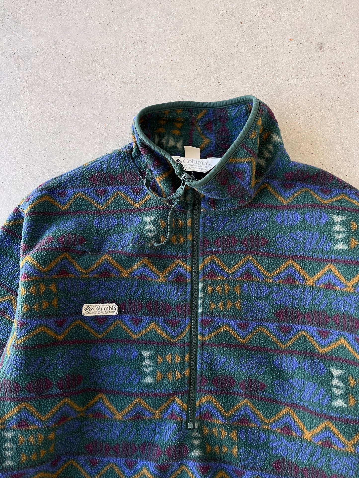 Vintage Columbia Aztec Navajo Fleece Jacket - L