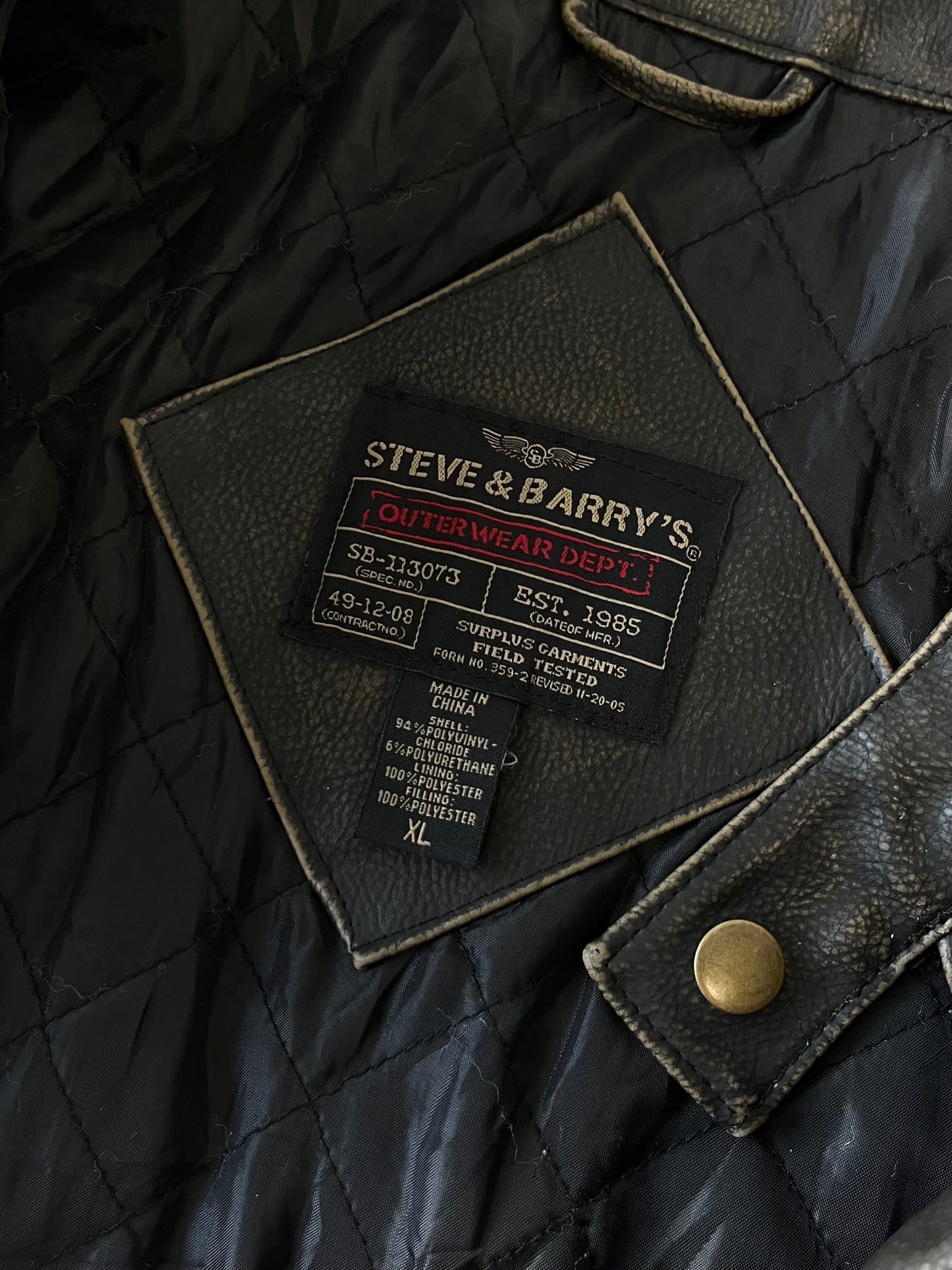 Vintage Steve & Barry's Leather Biker Jacket  - XL