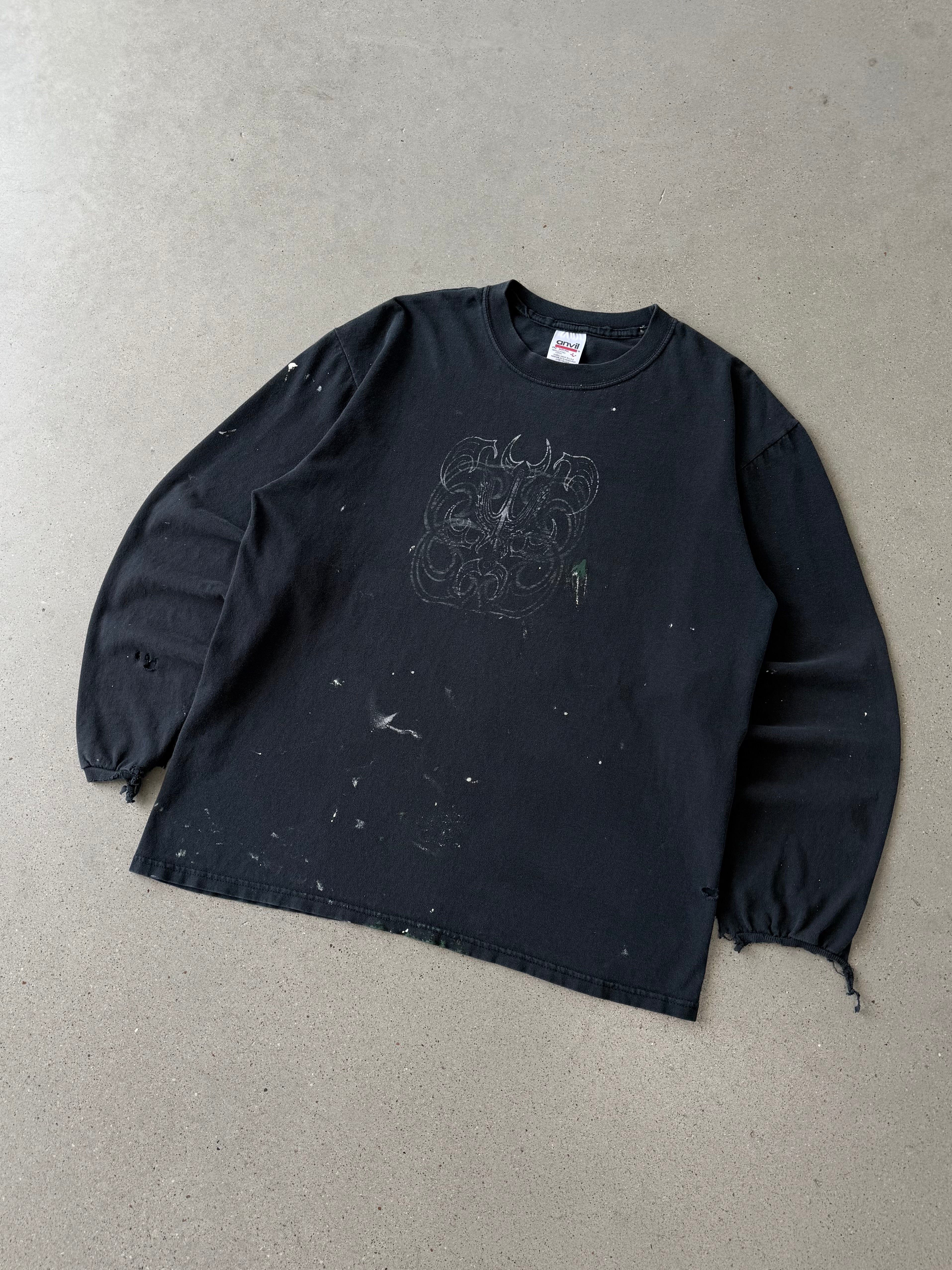 Vintage 90s Tribal Distressed Long Sleeve - L