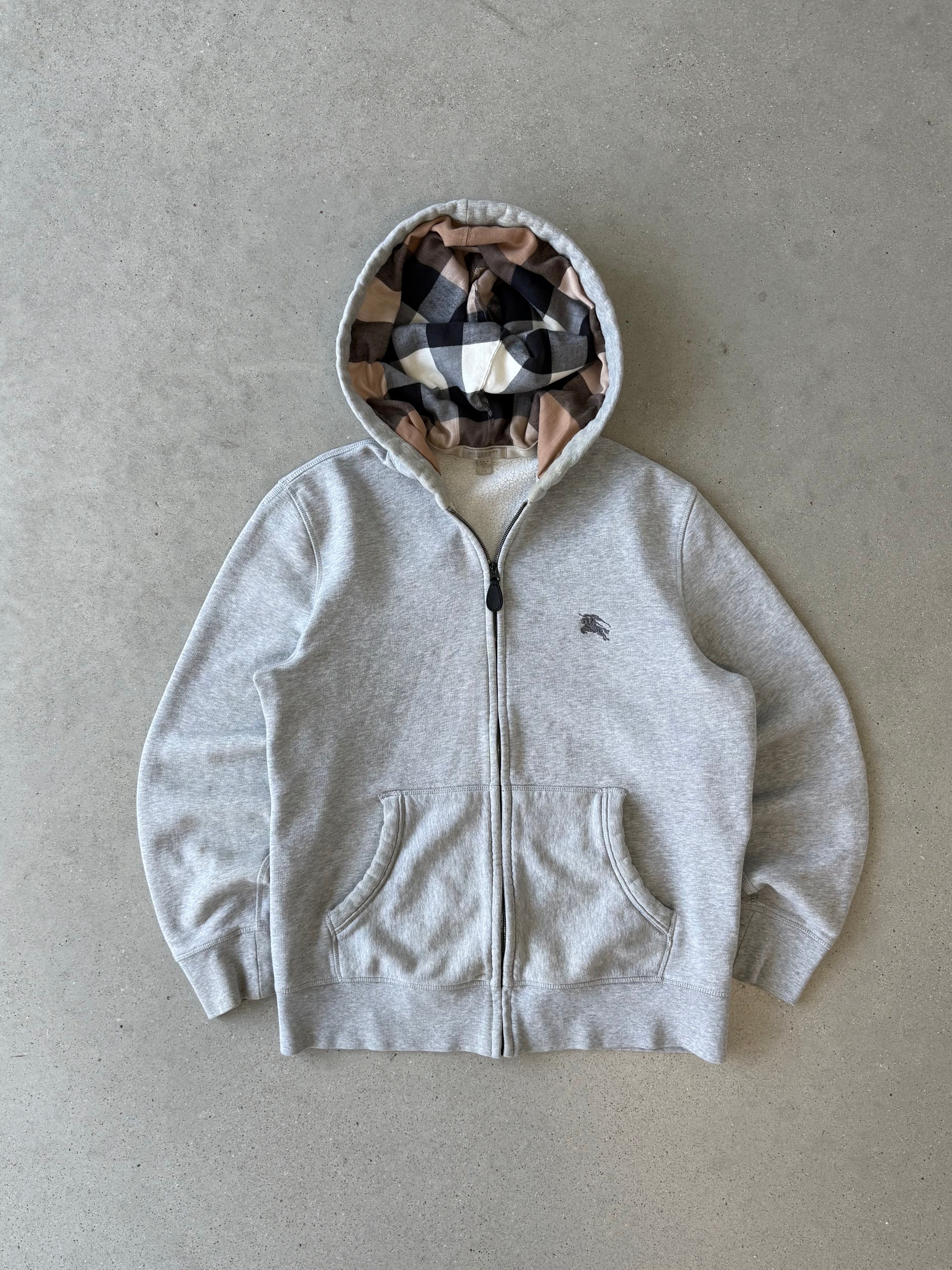 Vintage Burberry Brit Gray  Hoodie - XL