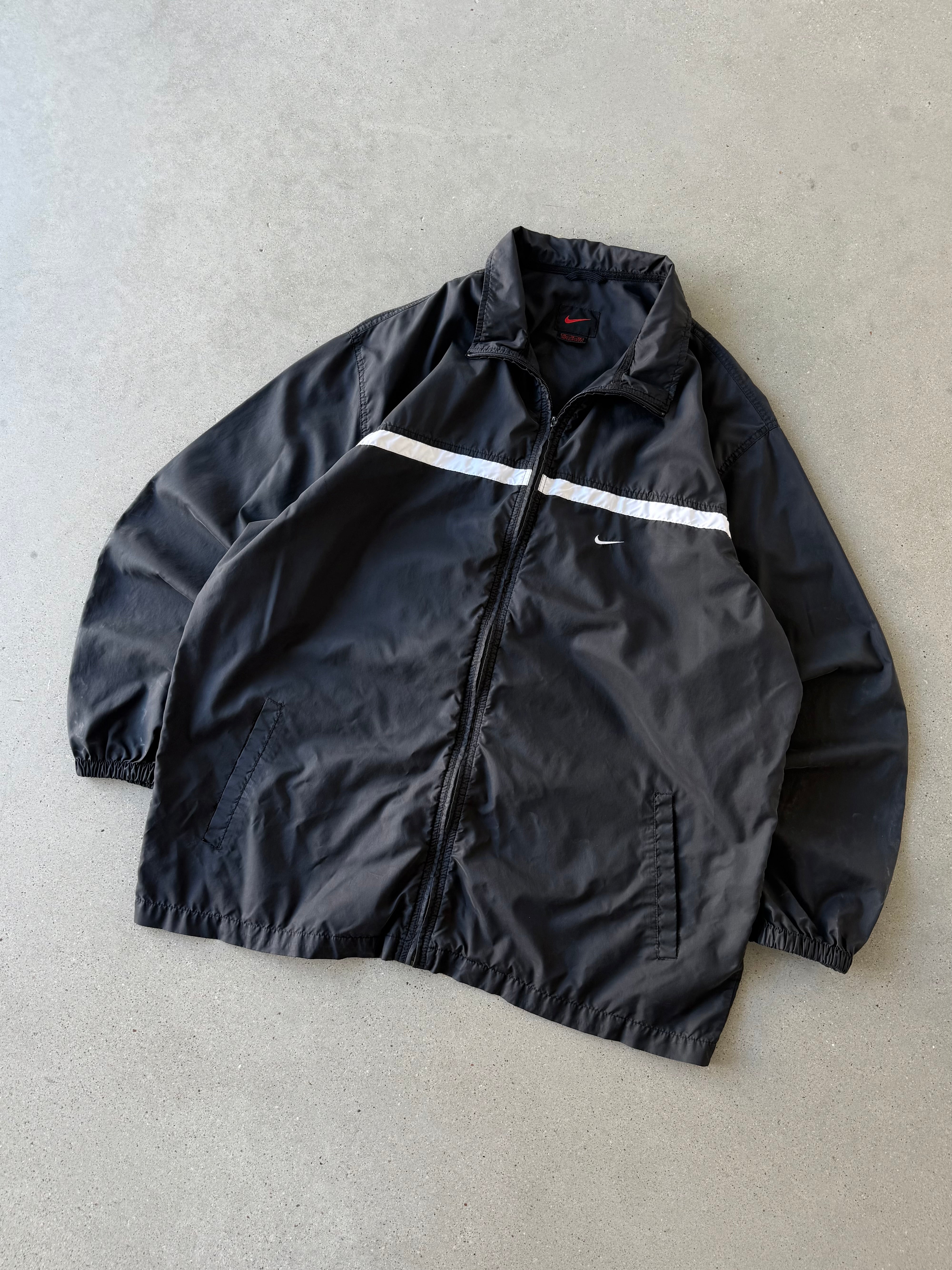 Vintage 2000s Nike Black/White Track Jacket - XL