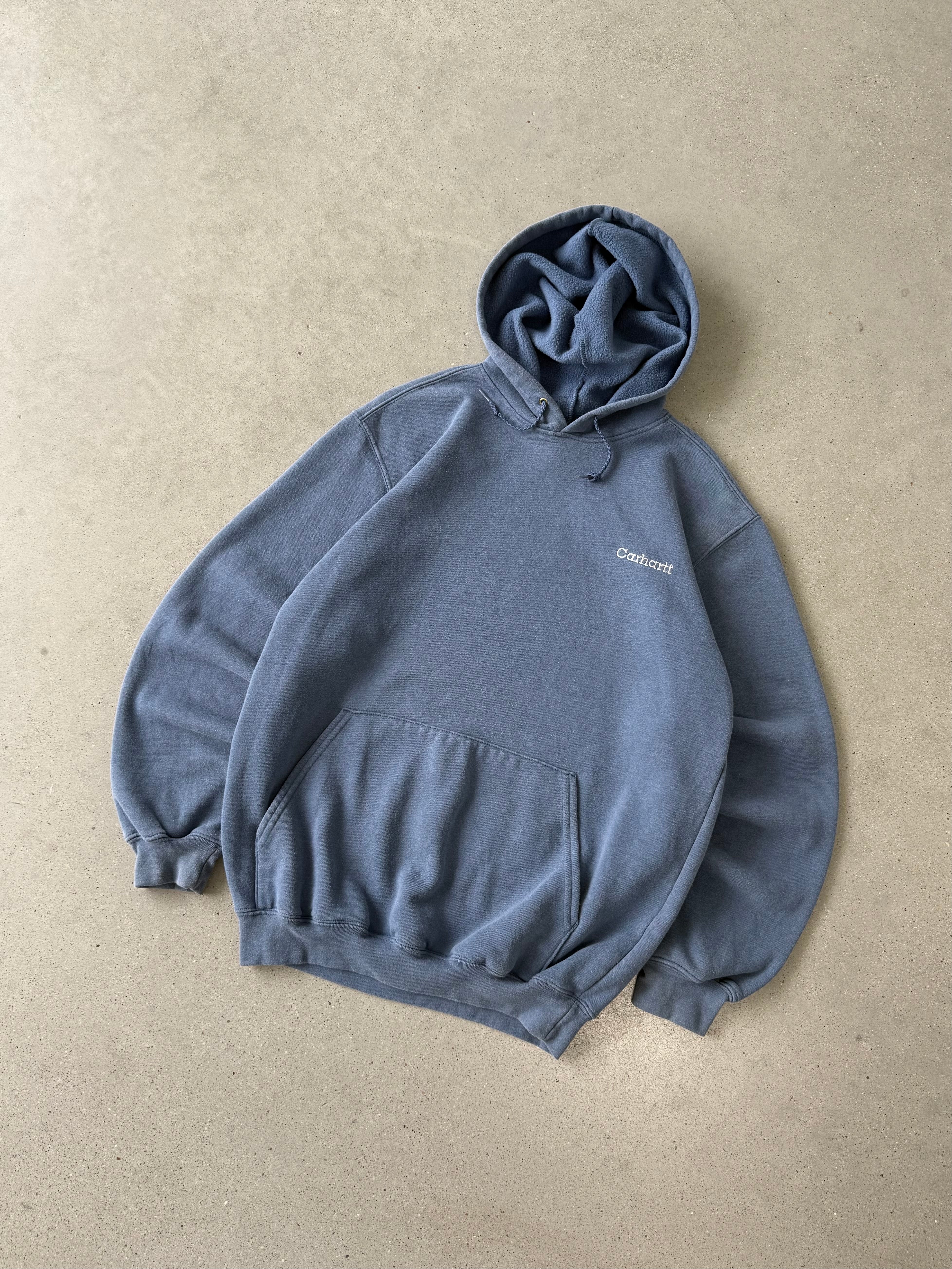 Vintage Carhartt Sage Blue Hoodie - S