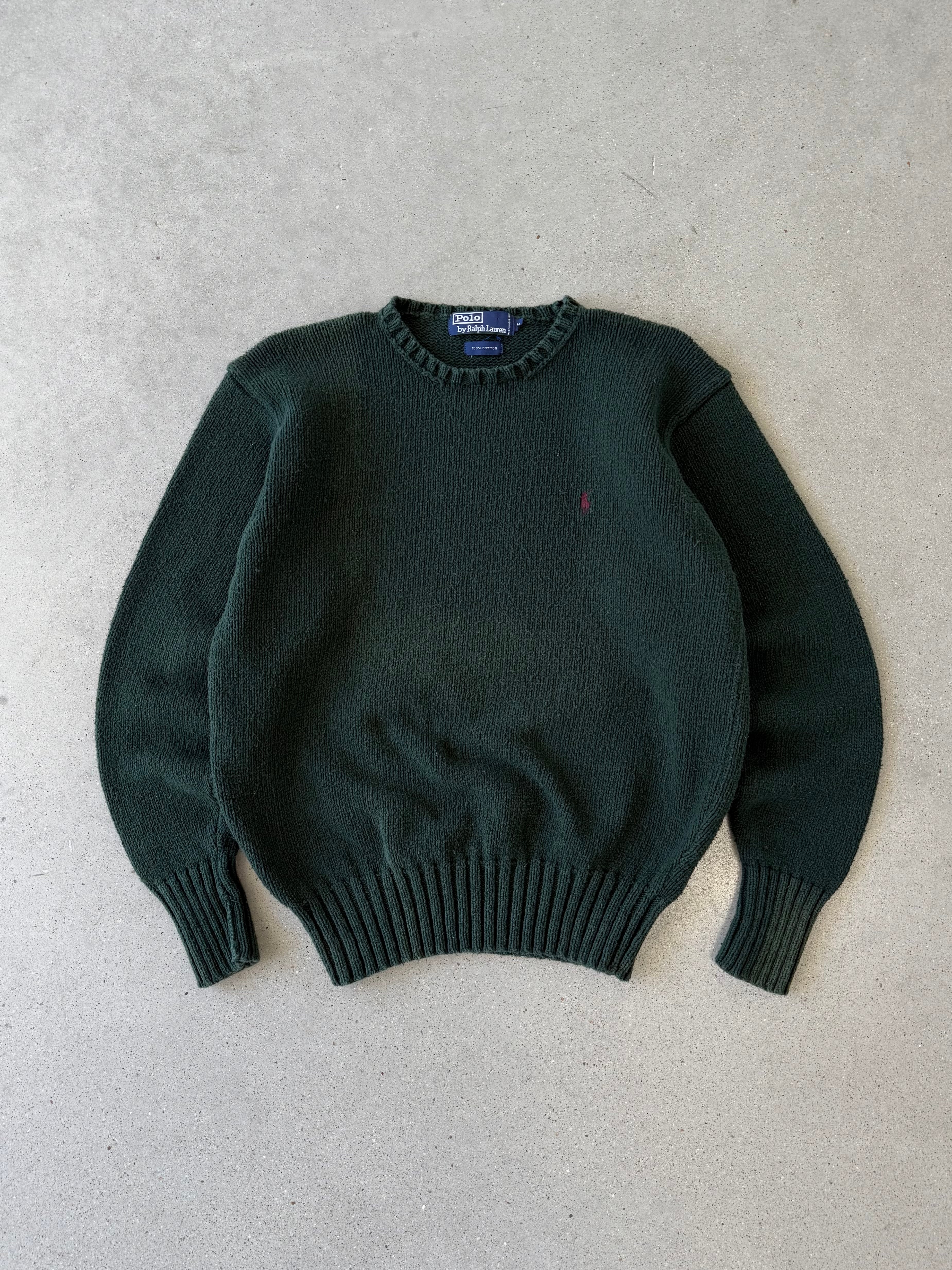 Vintage Polo Ralph Lauren Forest Green Knitted Sweater - M
