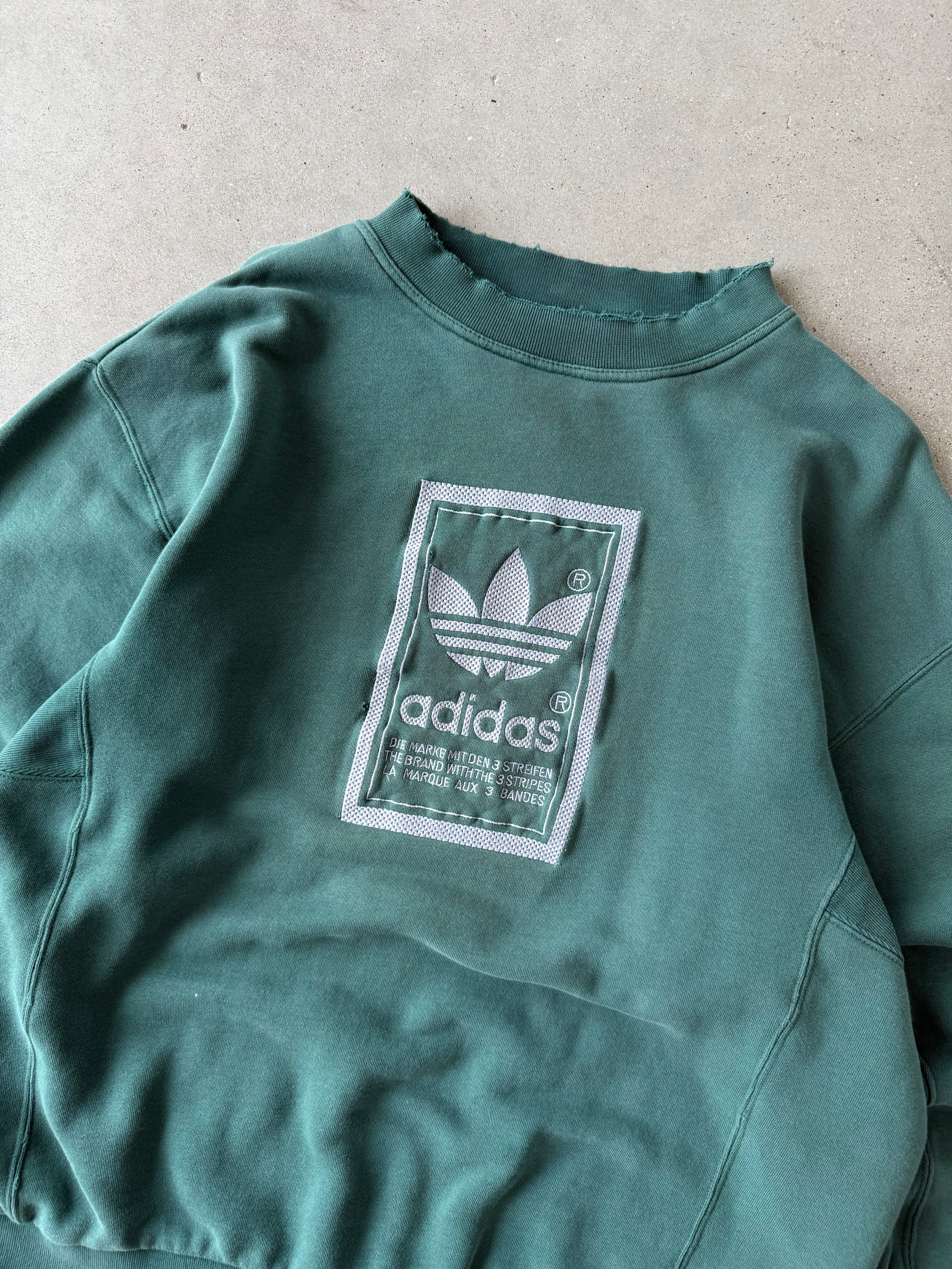 Vintage 1990s Adidas Embroidered Crewneck - L