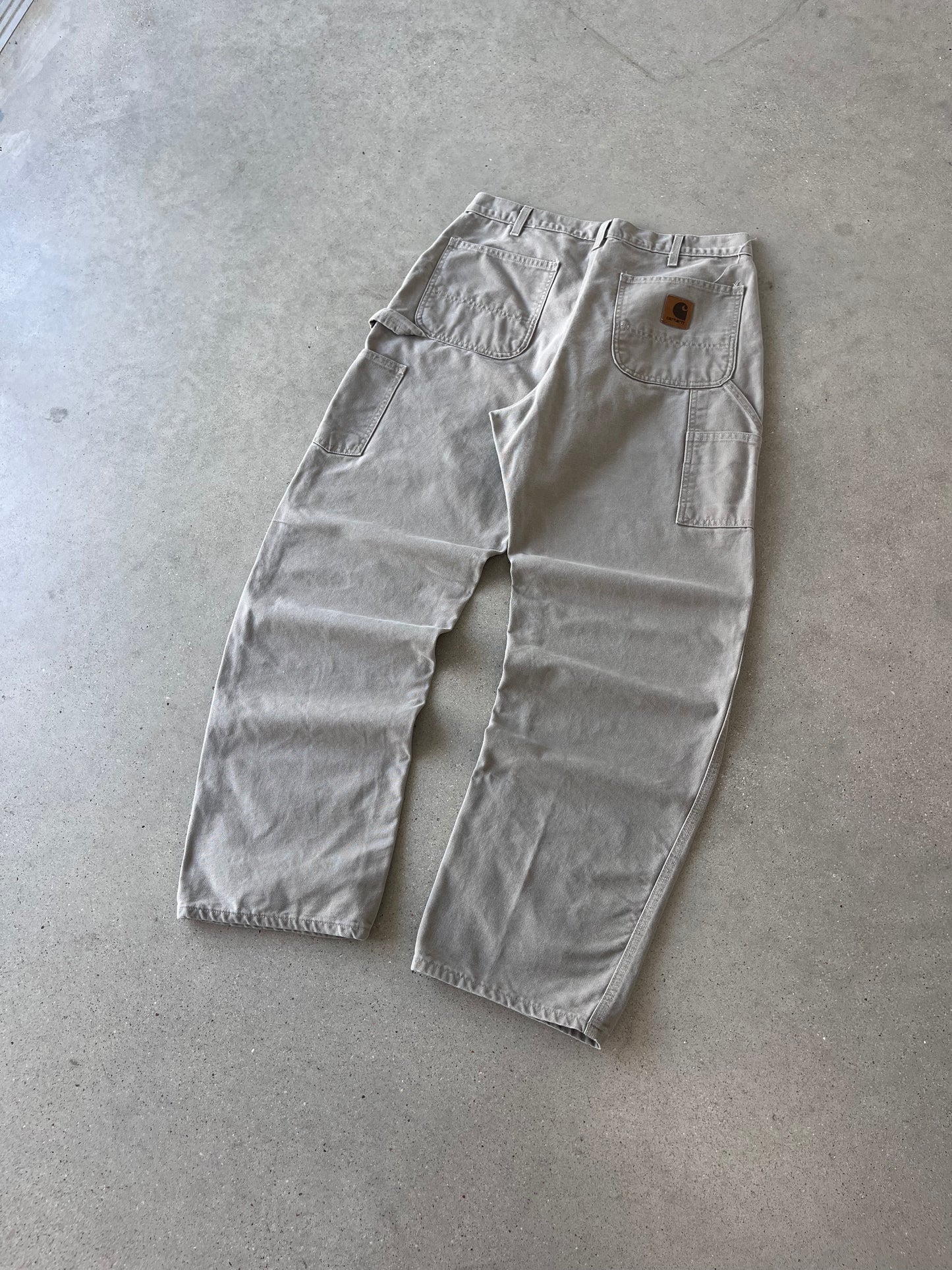 Vintage Carhartt Off-white Carpenter Pants - 33x33