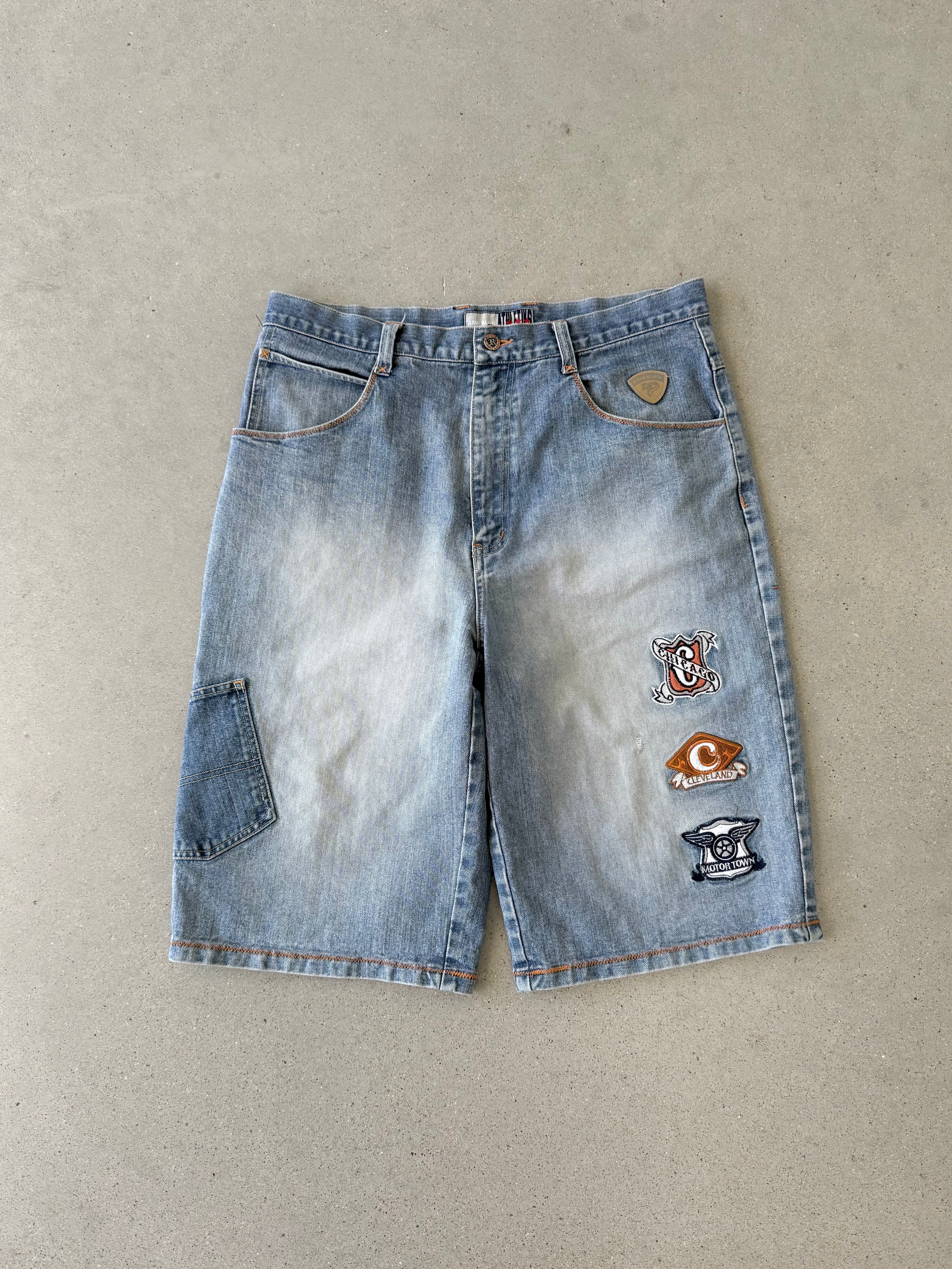 Vintage Y2K Raw Blue Jorts - 34W
