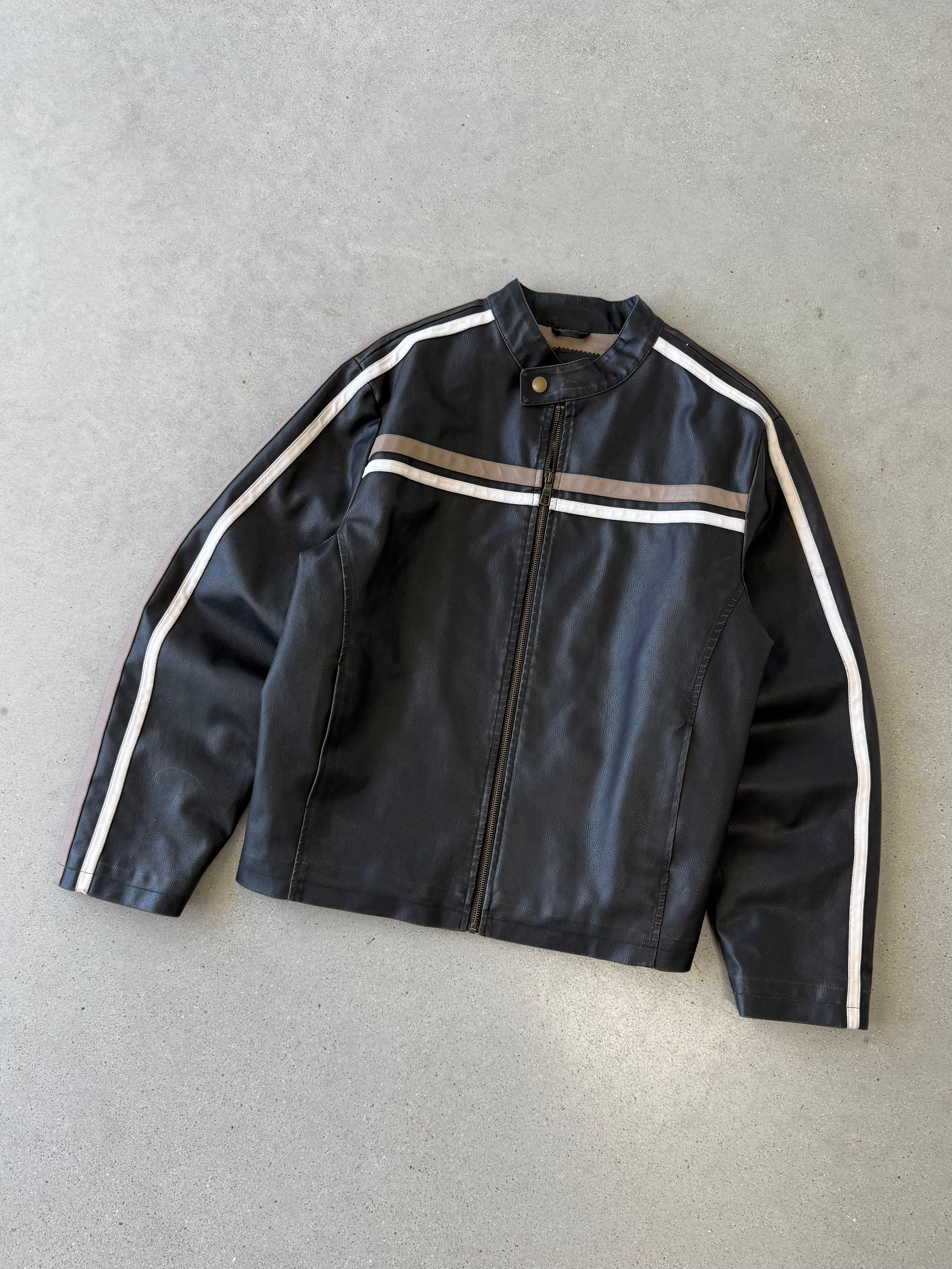 Vintage Whispering Smith Leather Racer Jacket - M