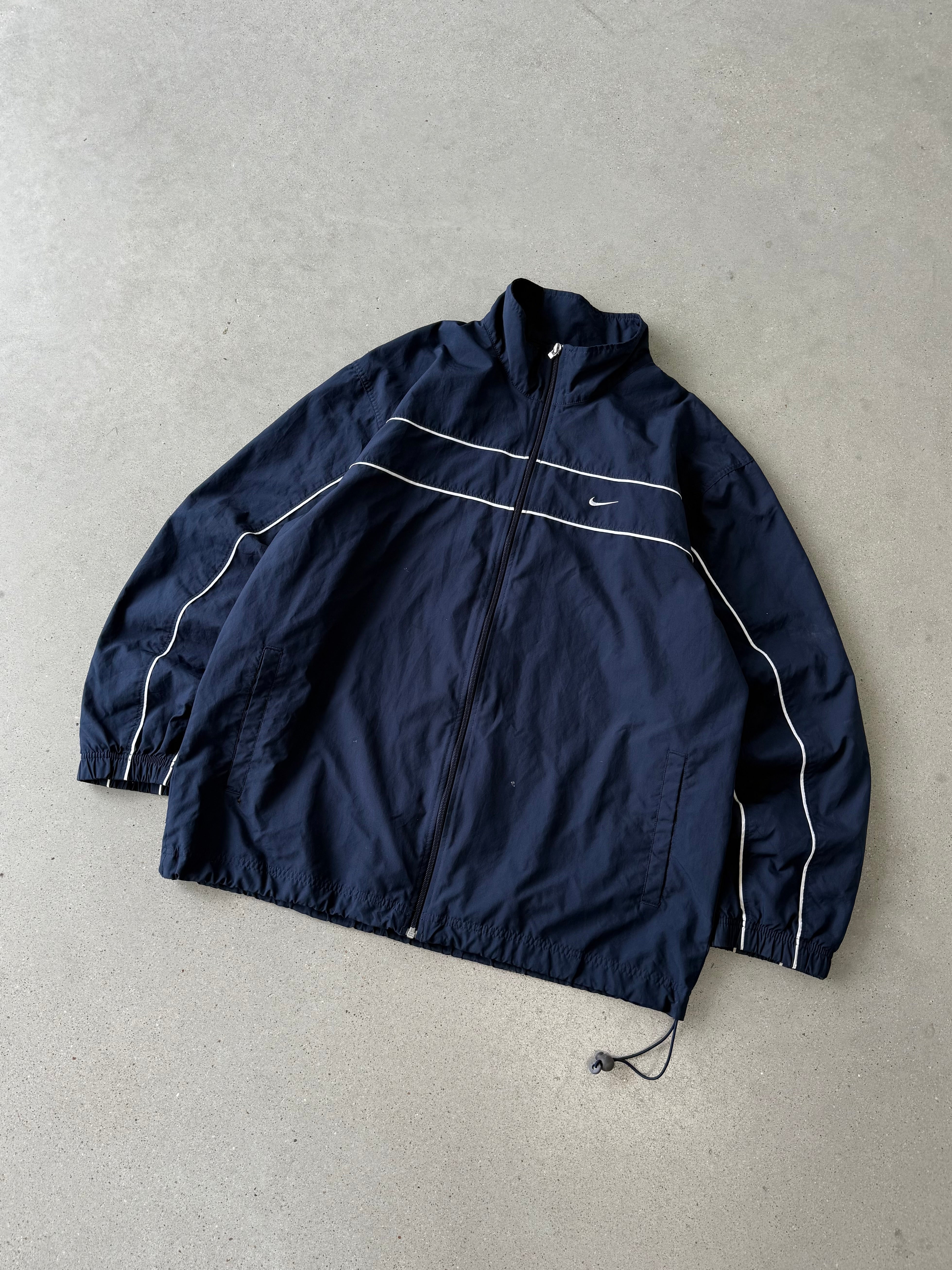 Vintage Nike Mini Swoosh Navy Track Jacket - XL