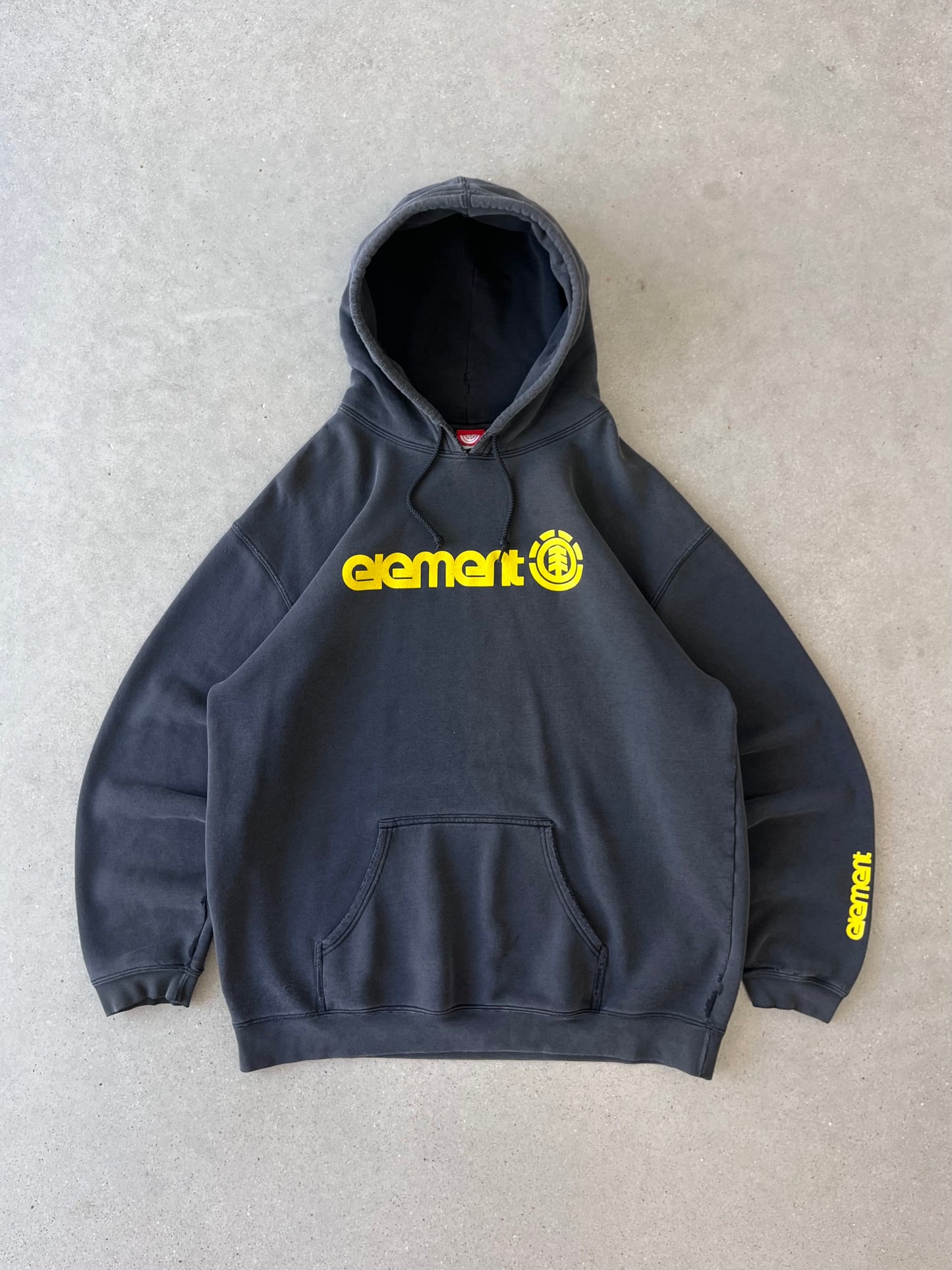 Vintage Y2K Element Black Hoodie - XL