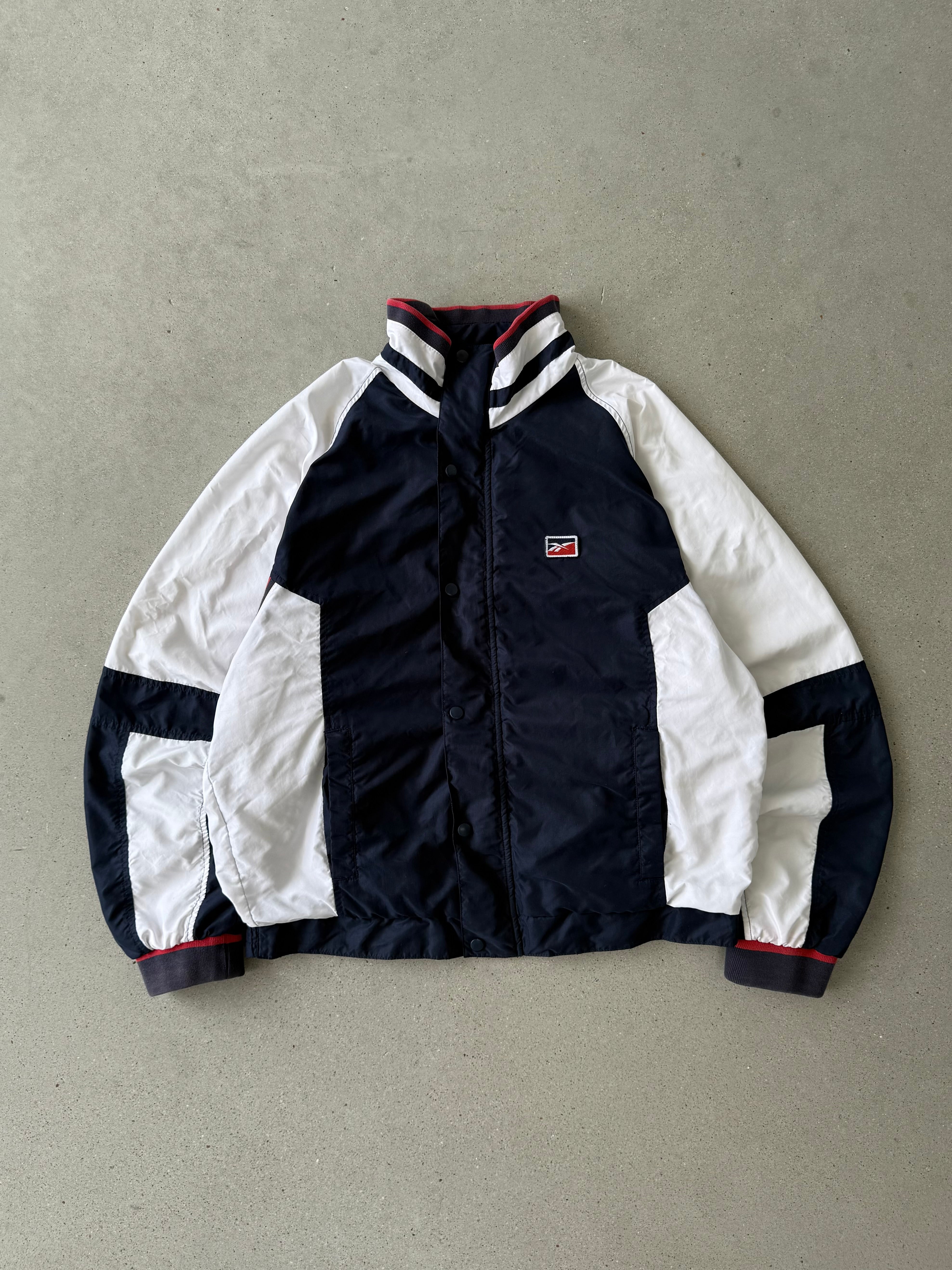 Vintage Reebok Navy/White/Red Track Jacket - L