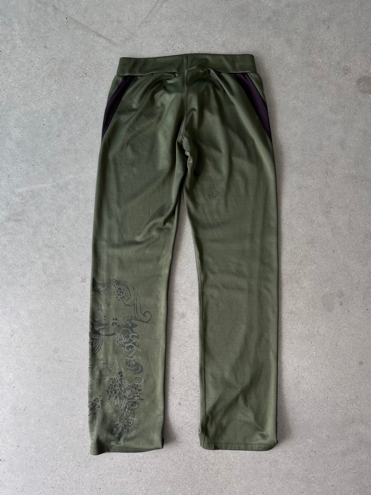 Vintage Y2K Nike Women's Olive Track Pants - L