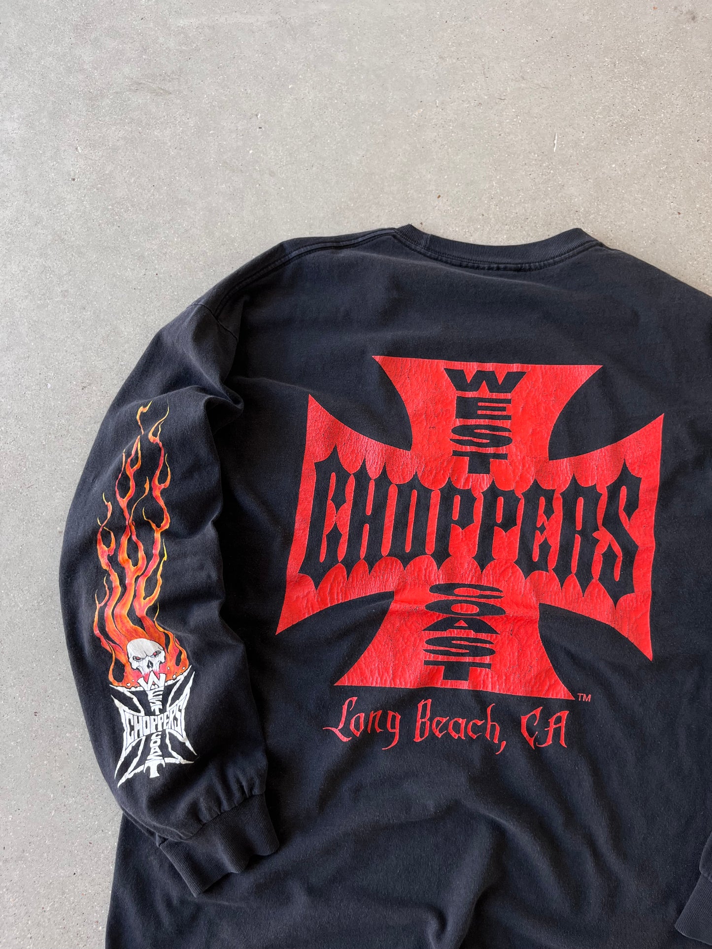 Vintage West Coast Choppers Flaming Long Sleeve - XL