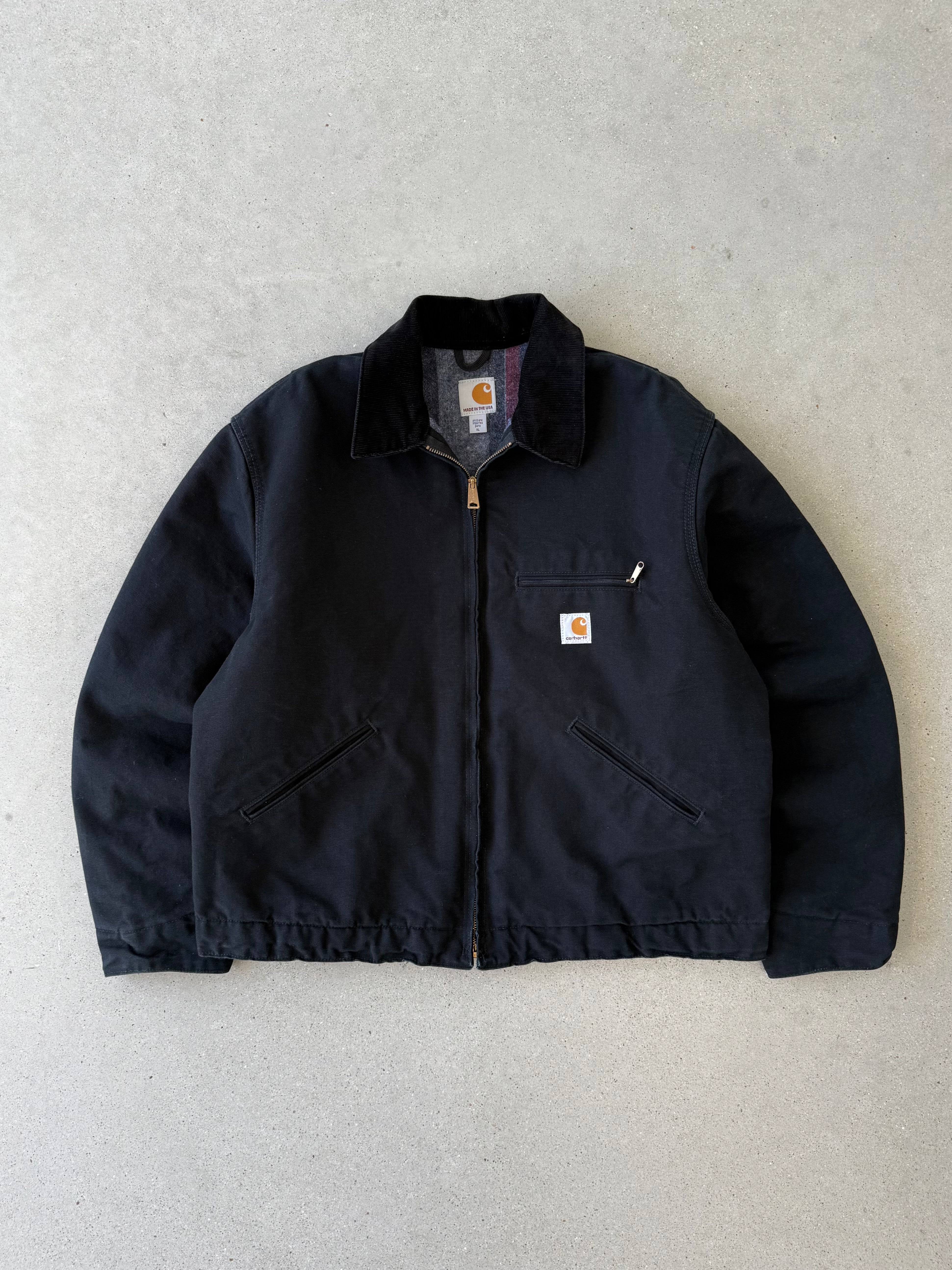 Vintage Carhartt Black J001-BLK Detroit Jacket - XL