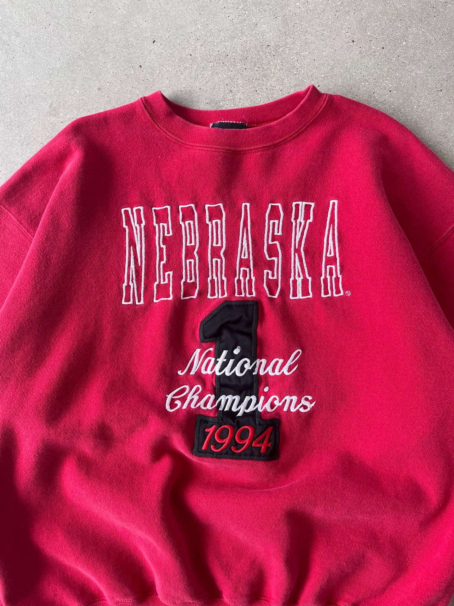 Vintage 1994 Nebraska National Champs Crewneck - L