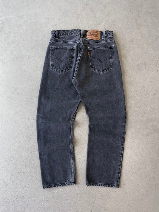 Vintage Levi's 505 Orange Tab Black Denim - 30x27