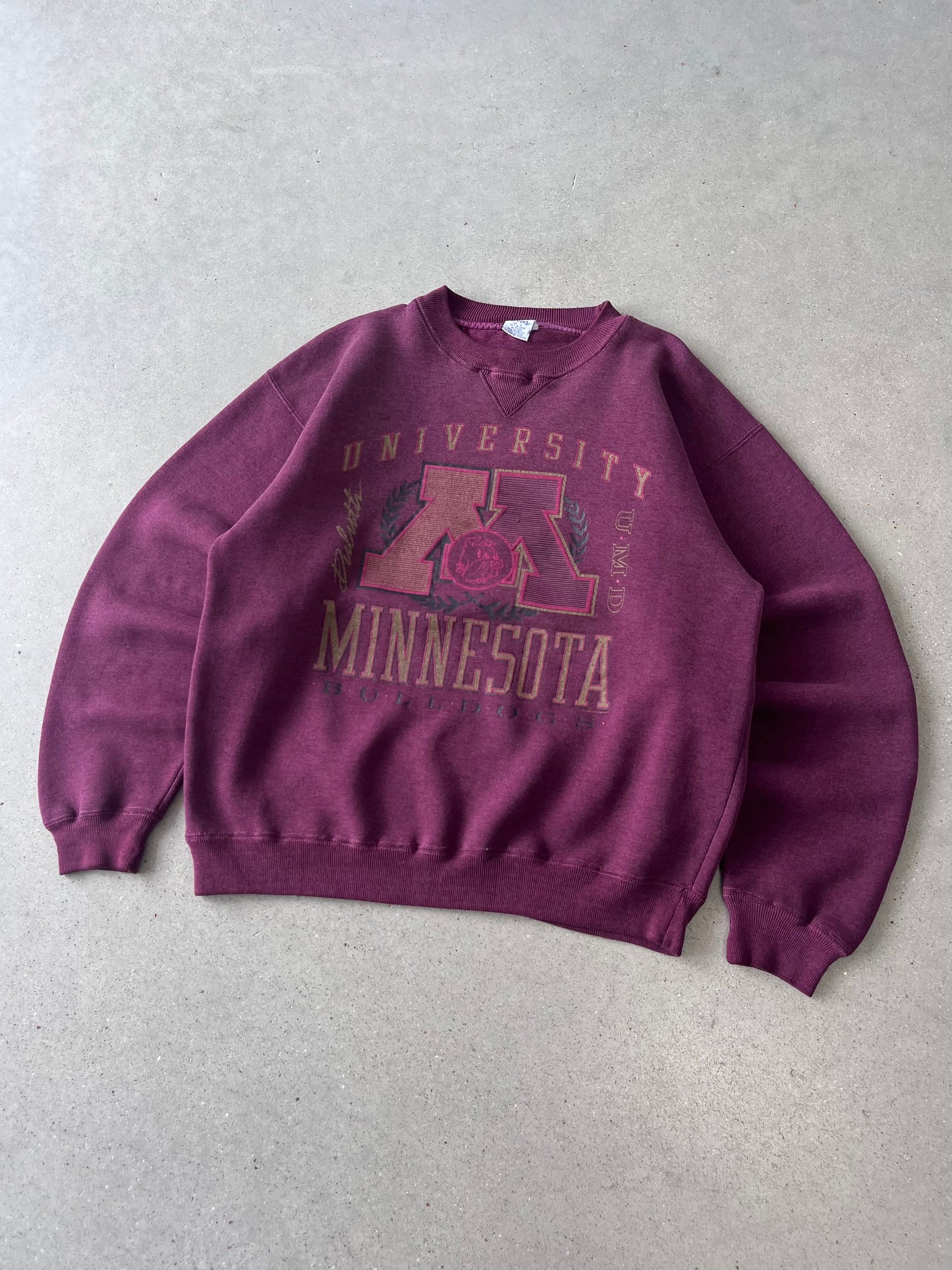 Vintage University of Minnesota Bulldogs Crewneck - L