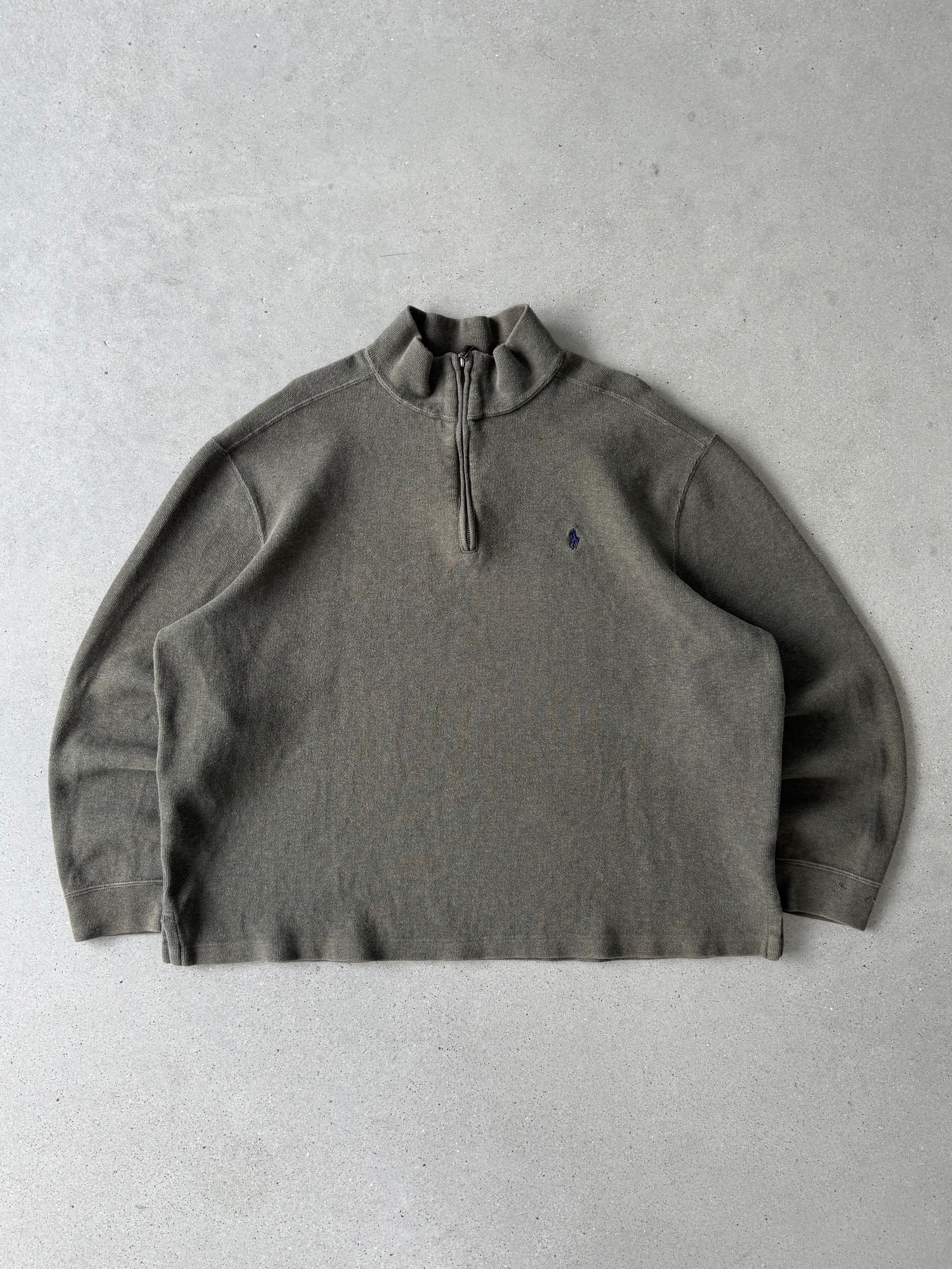 Vintage Polo Ralph Lauren Olive Quarter-zip - XXL