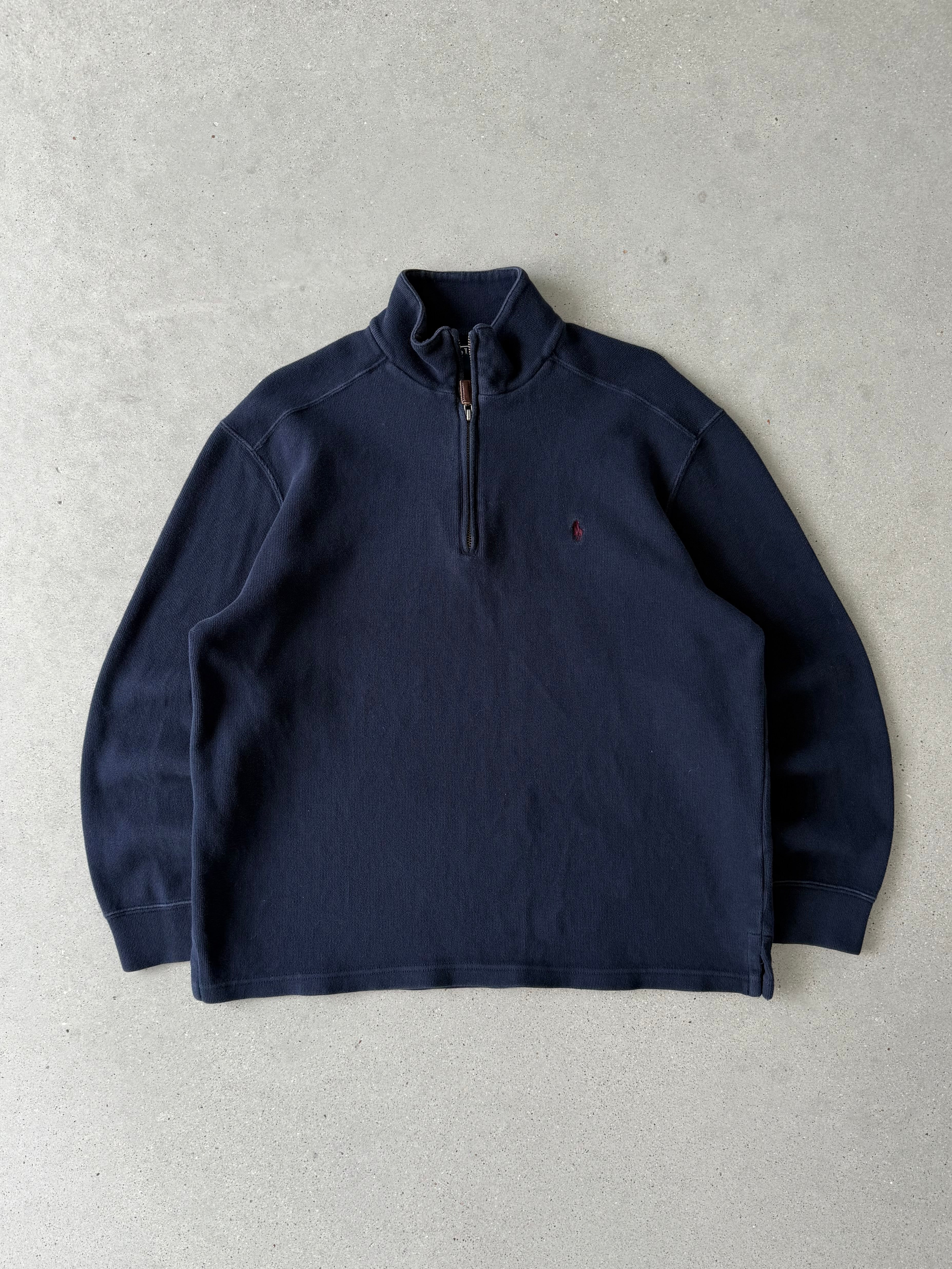 Vintage Polo Ralph Lauren Navy Quarter-zip - L