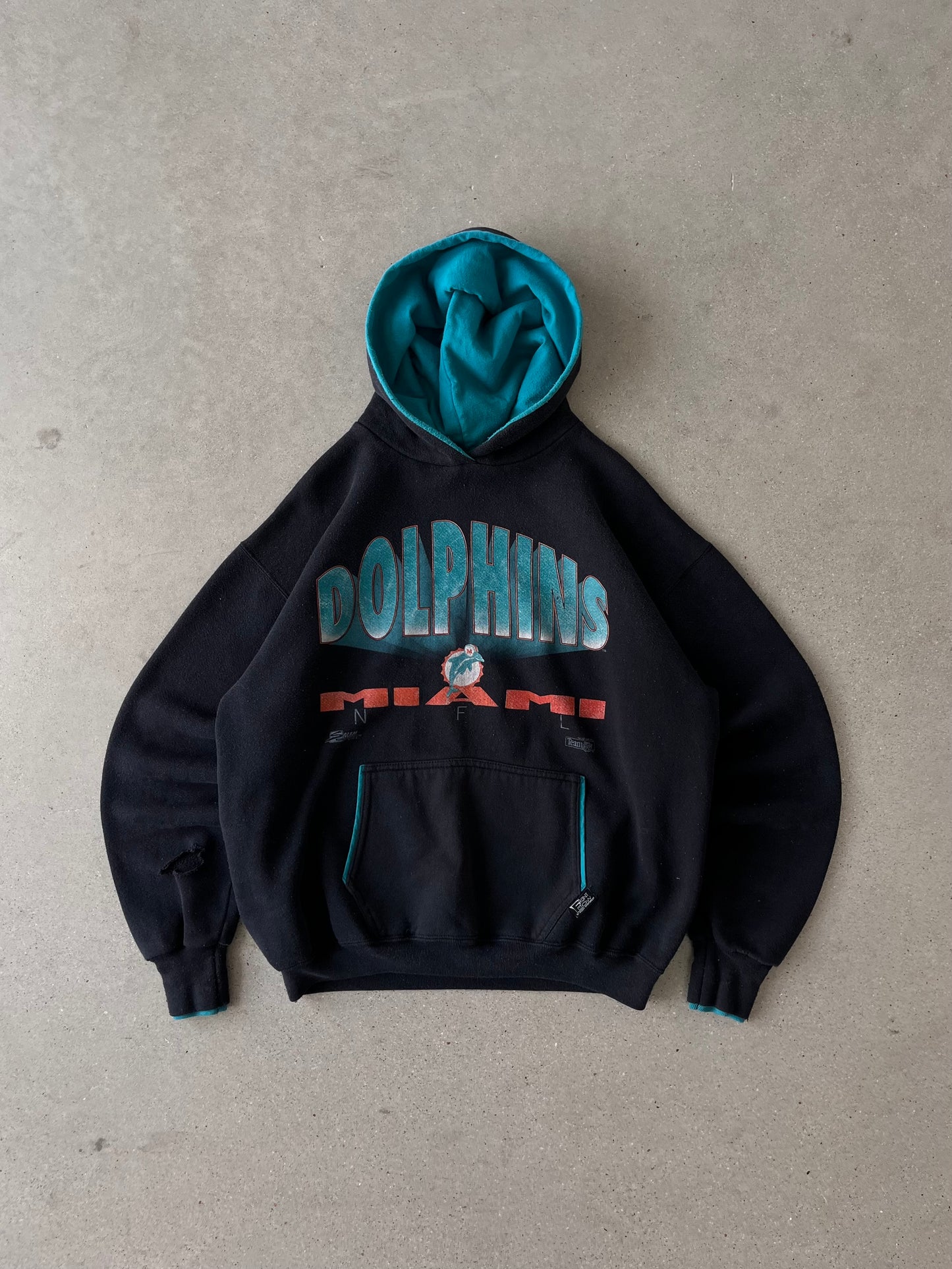 Vintage 1992 Dolphins Miami Hoodie - XL