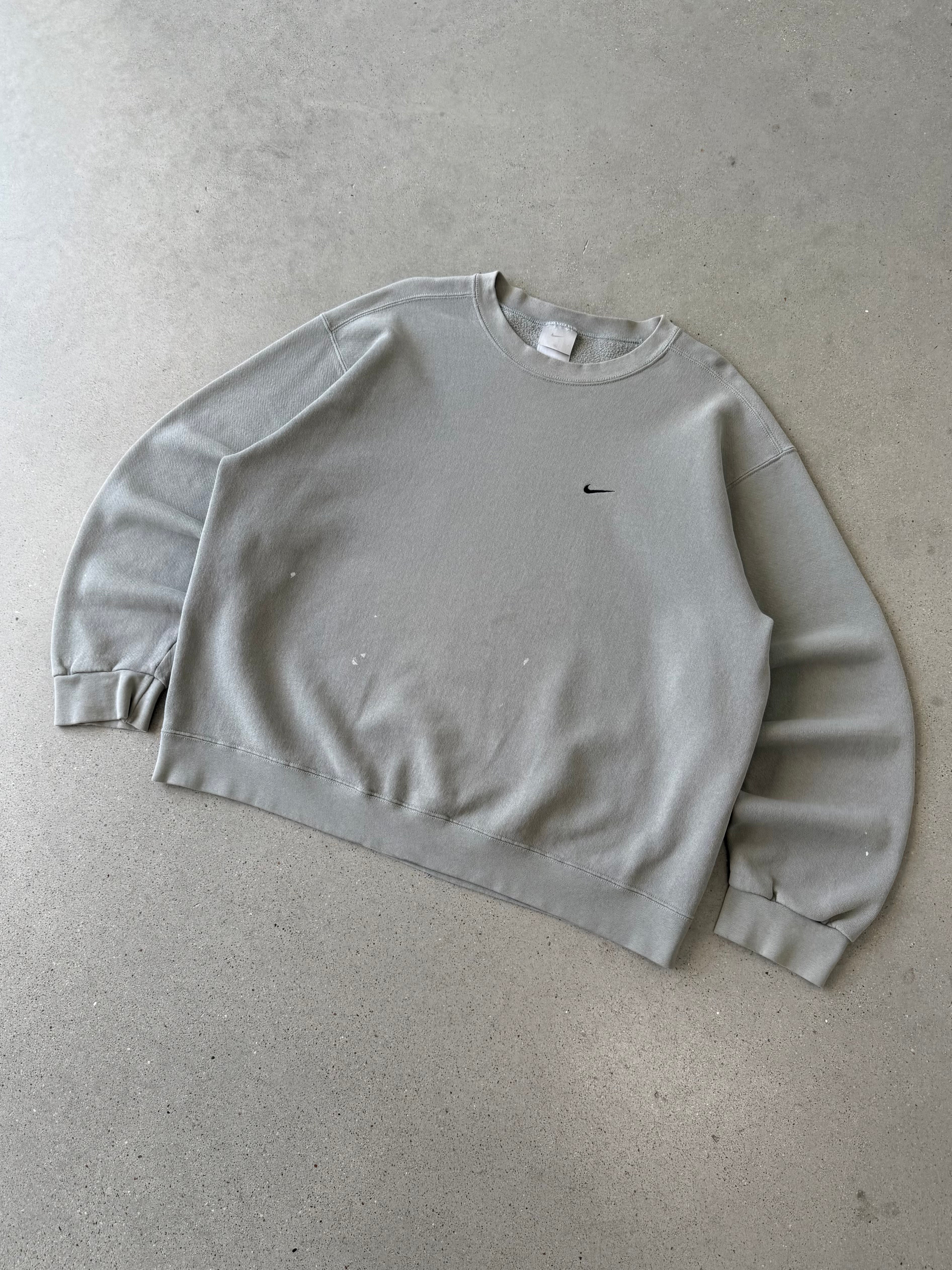 Vintage Nike Mini Swoosh Painter's Pistachio Boxy Crewneck - XL