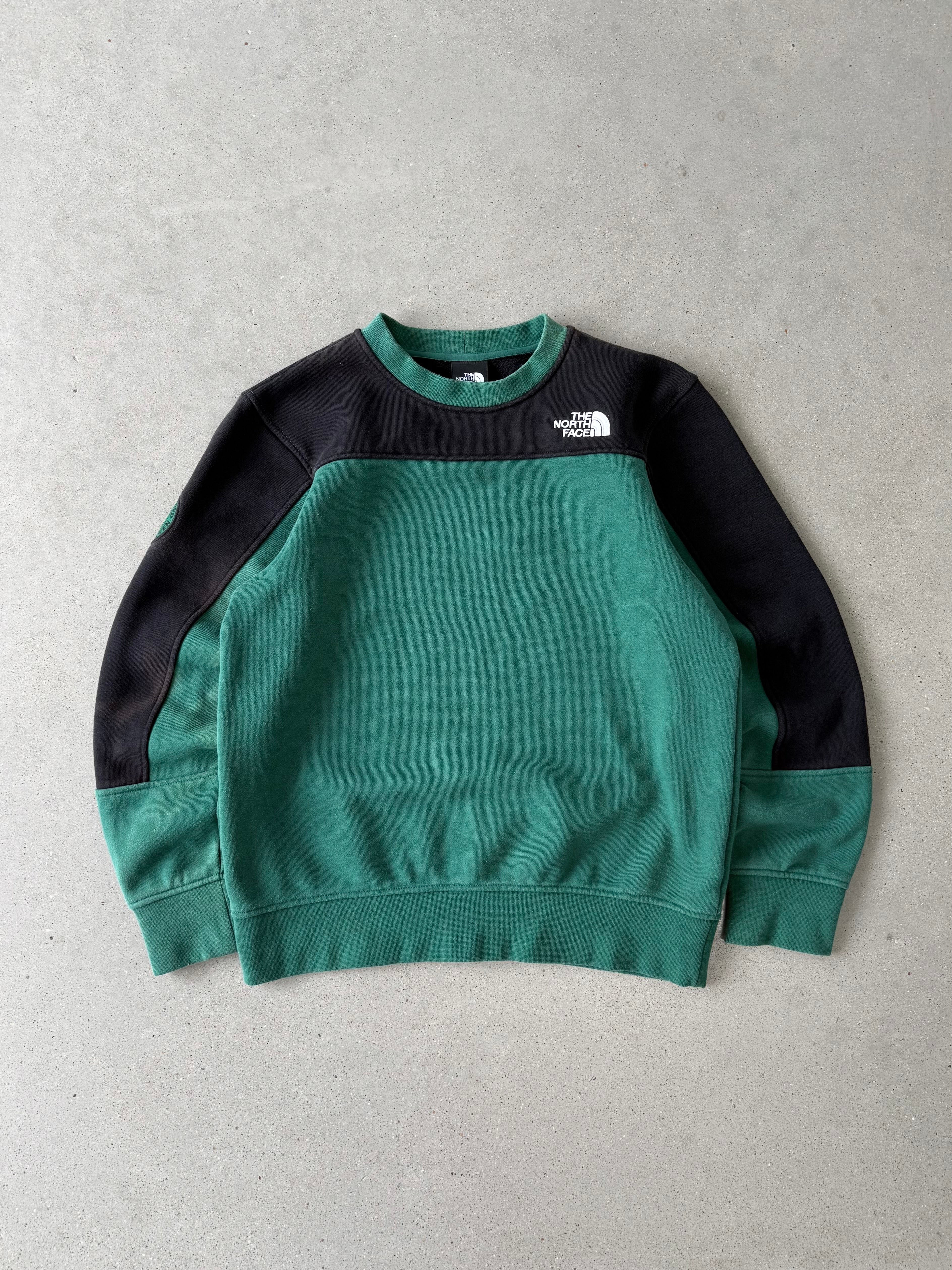 Vintage The North Face Green/Black Crewneck  - S