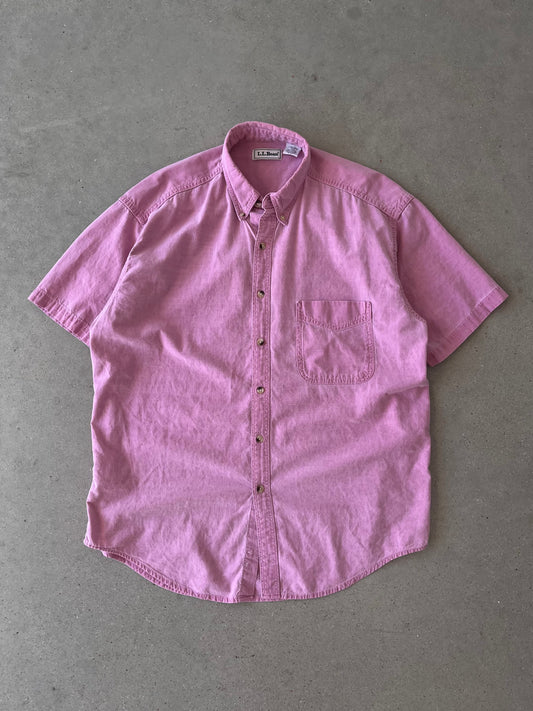 Vintage Pink L.L. Bean Button-up Shirt - L