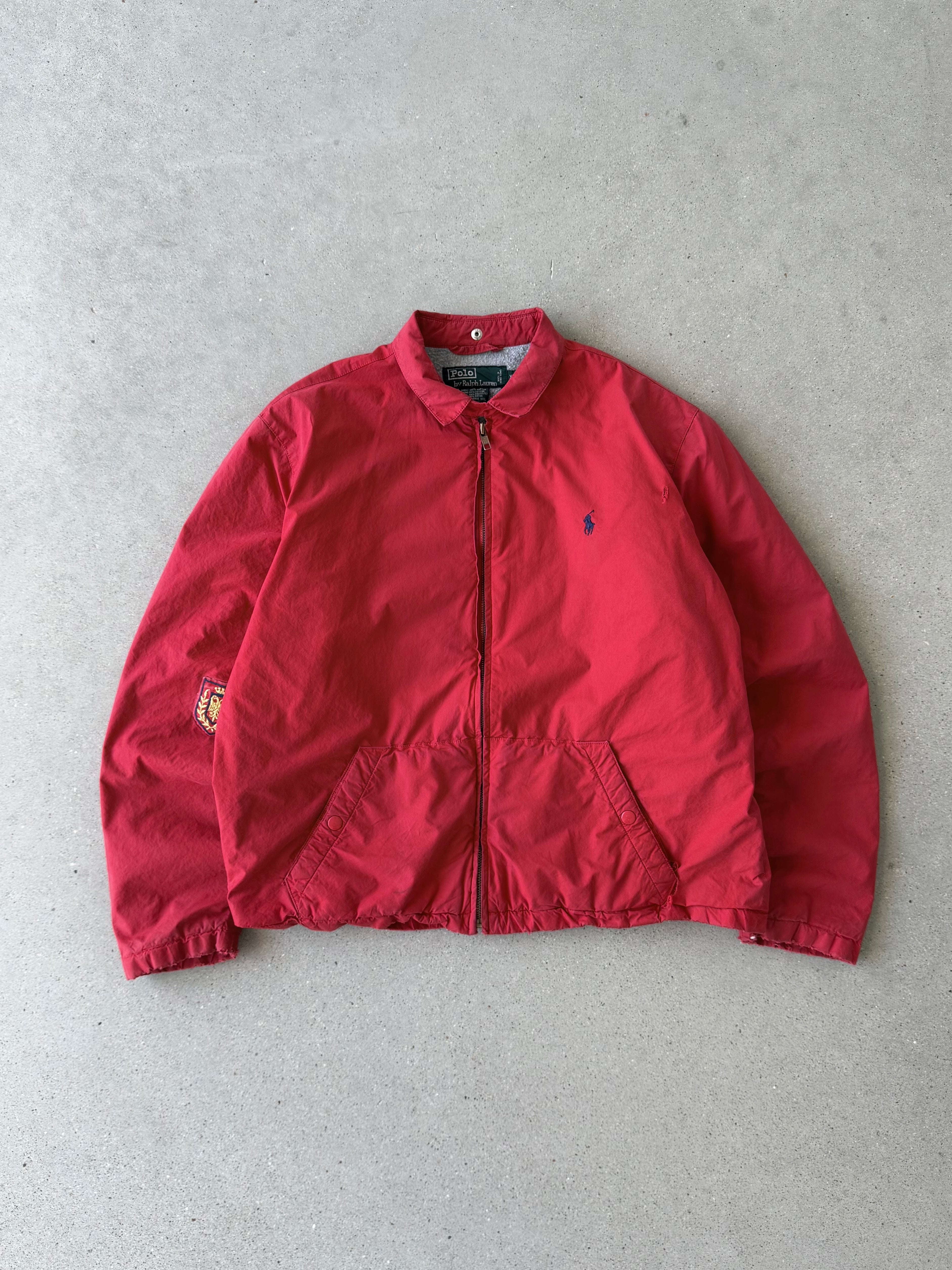 Vintage Women's Polo Ralph Lauren Red Blanket-lined Jacket - M