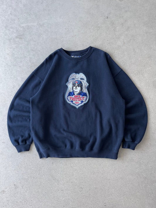 Vintage Big Dogs "Born to Protect" Sweatshirt - M