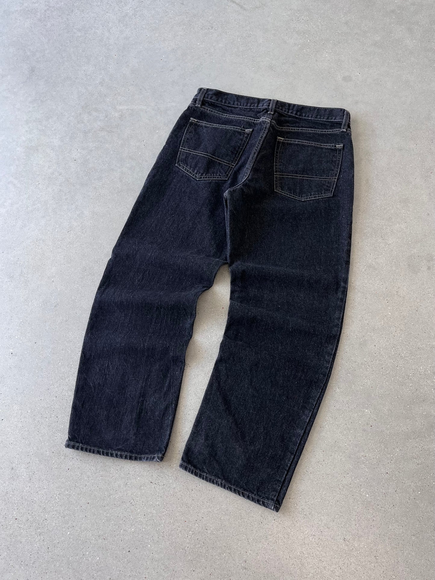 Vintage Arizona Jeans Loose Straight Black Denim - 34x30