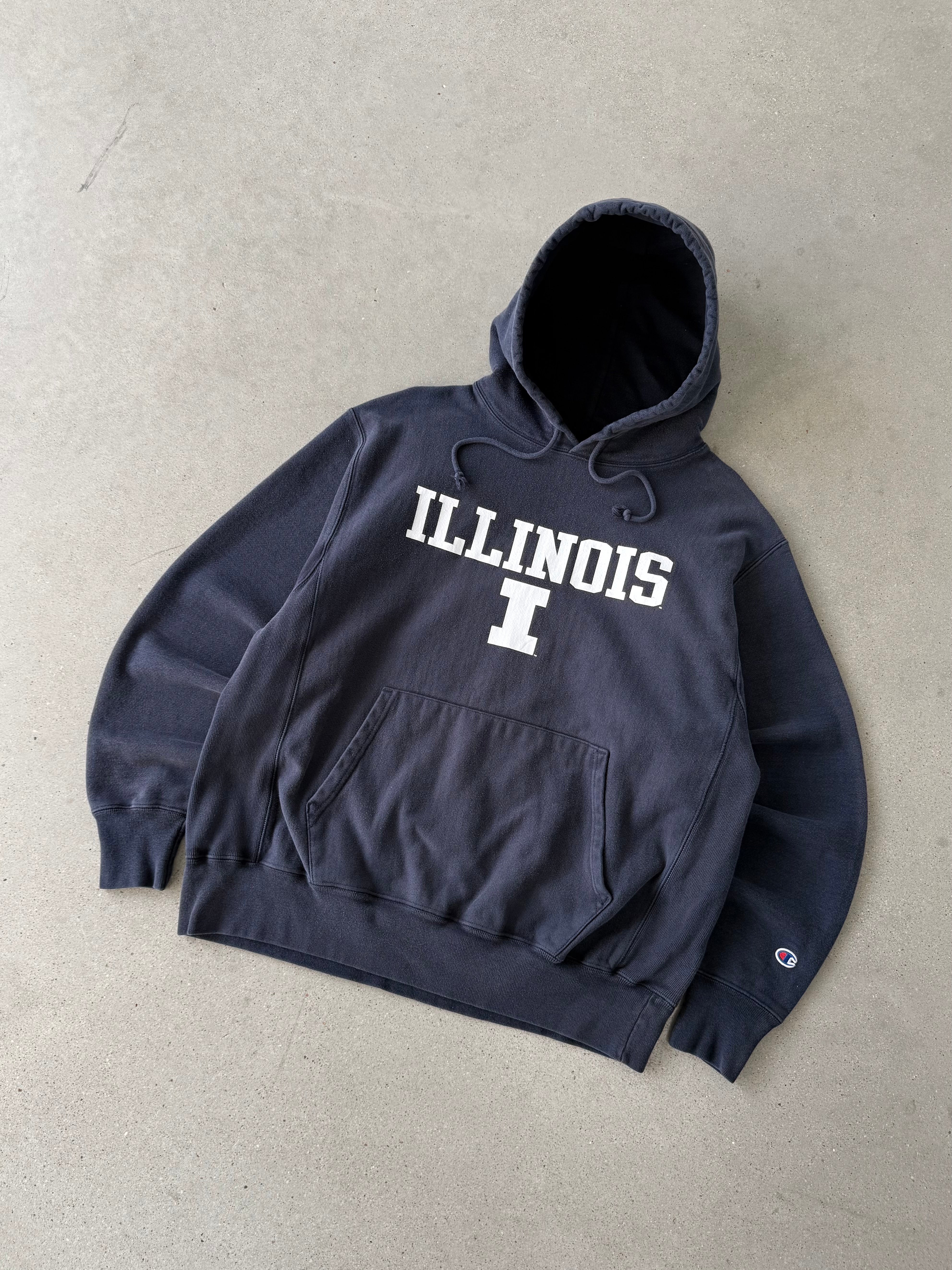 Vintage Illinois Hoodie - L
