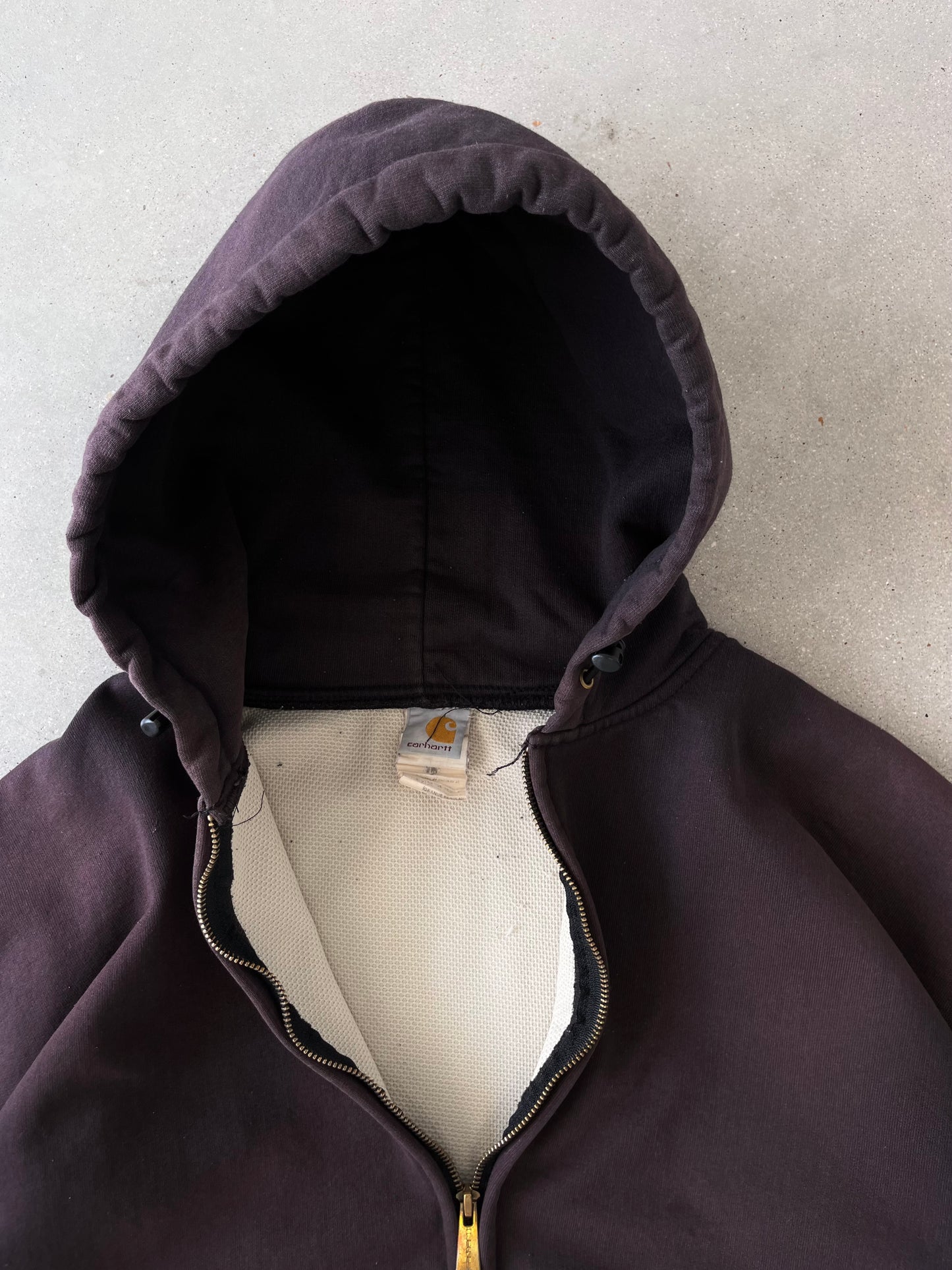 Vintage Carhartt Thermal-lined Zip-Up Hoodie - XL