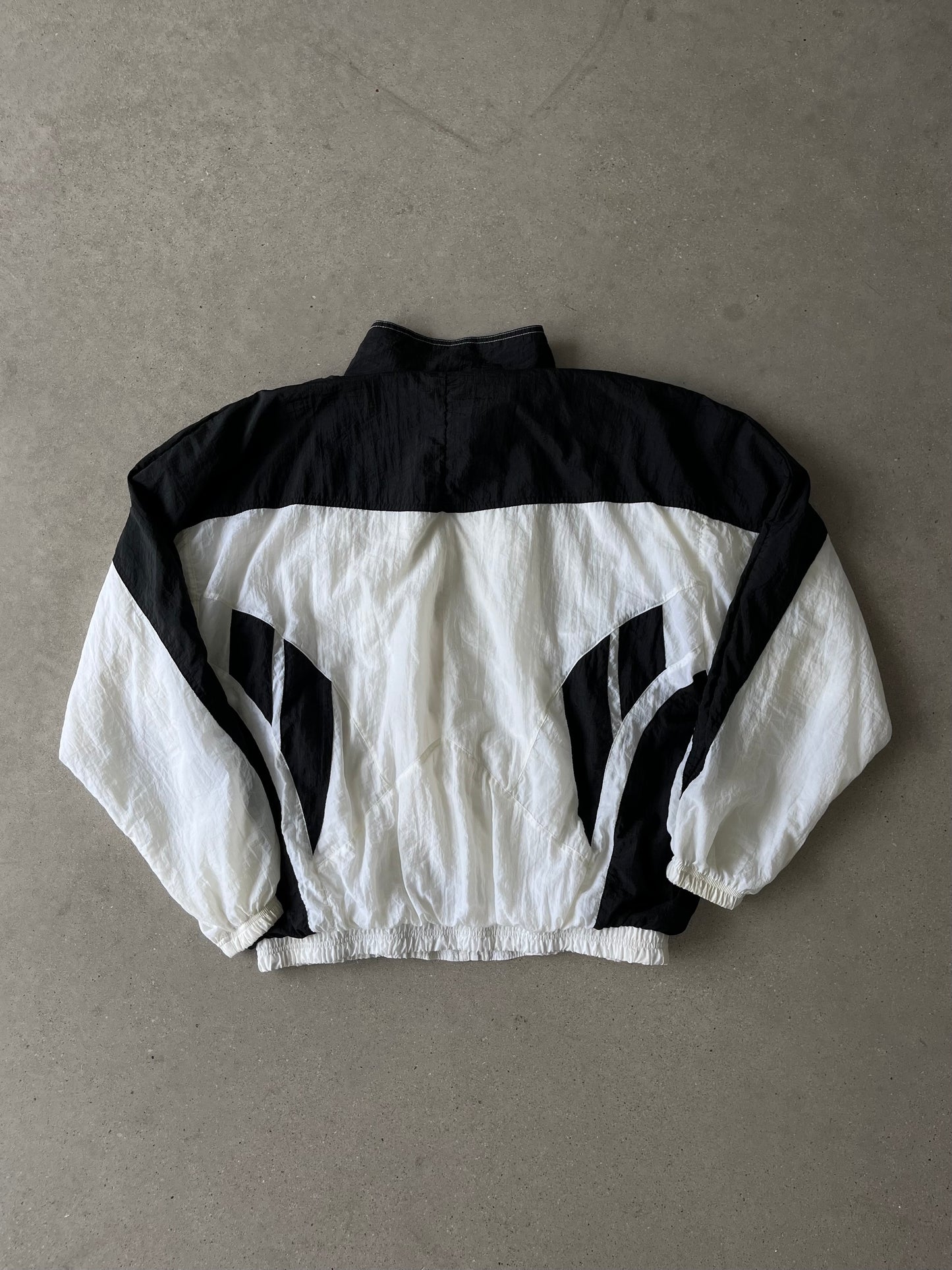 Vintage Reebok Black/White Tracksuit Jacket - XL