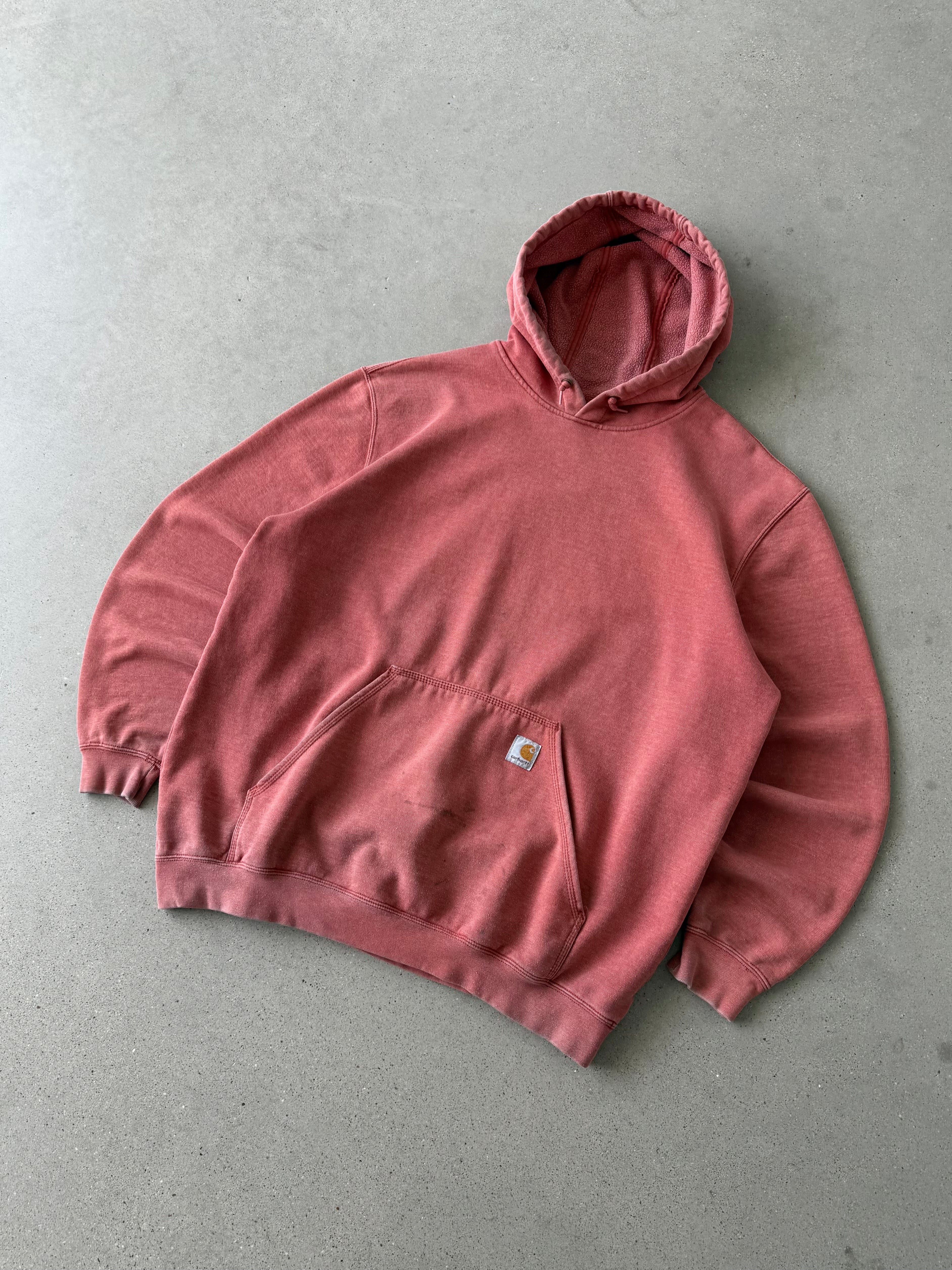 Vintage 90s Carhartt Salmon Hoodie - XL