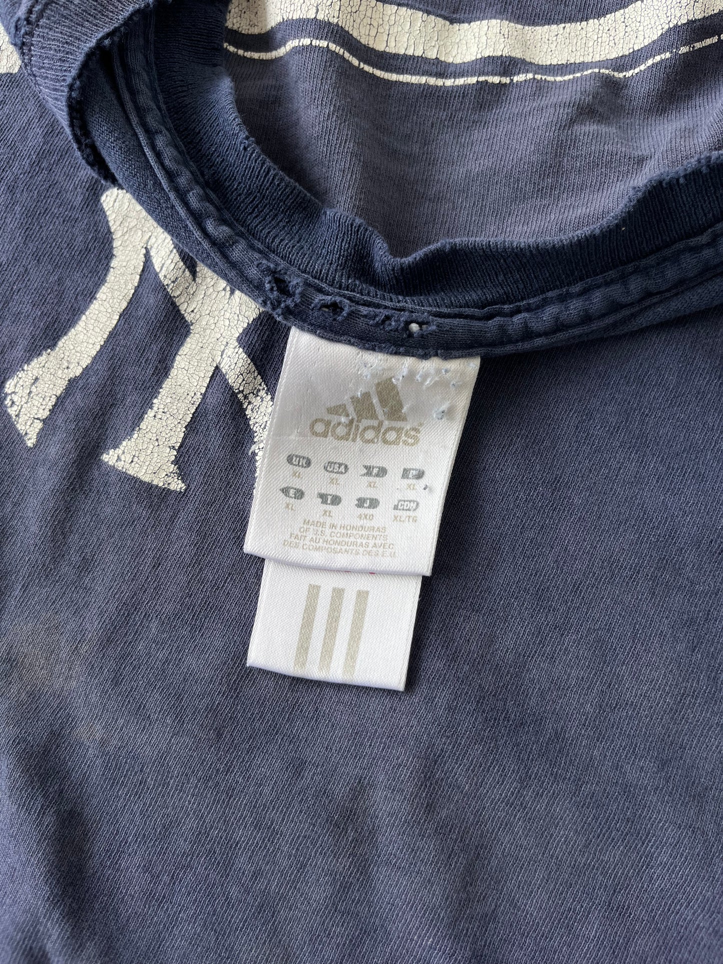 Vintage Adidas Yankees Distressed Tee - XL