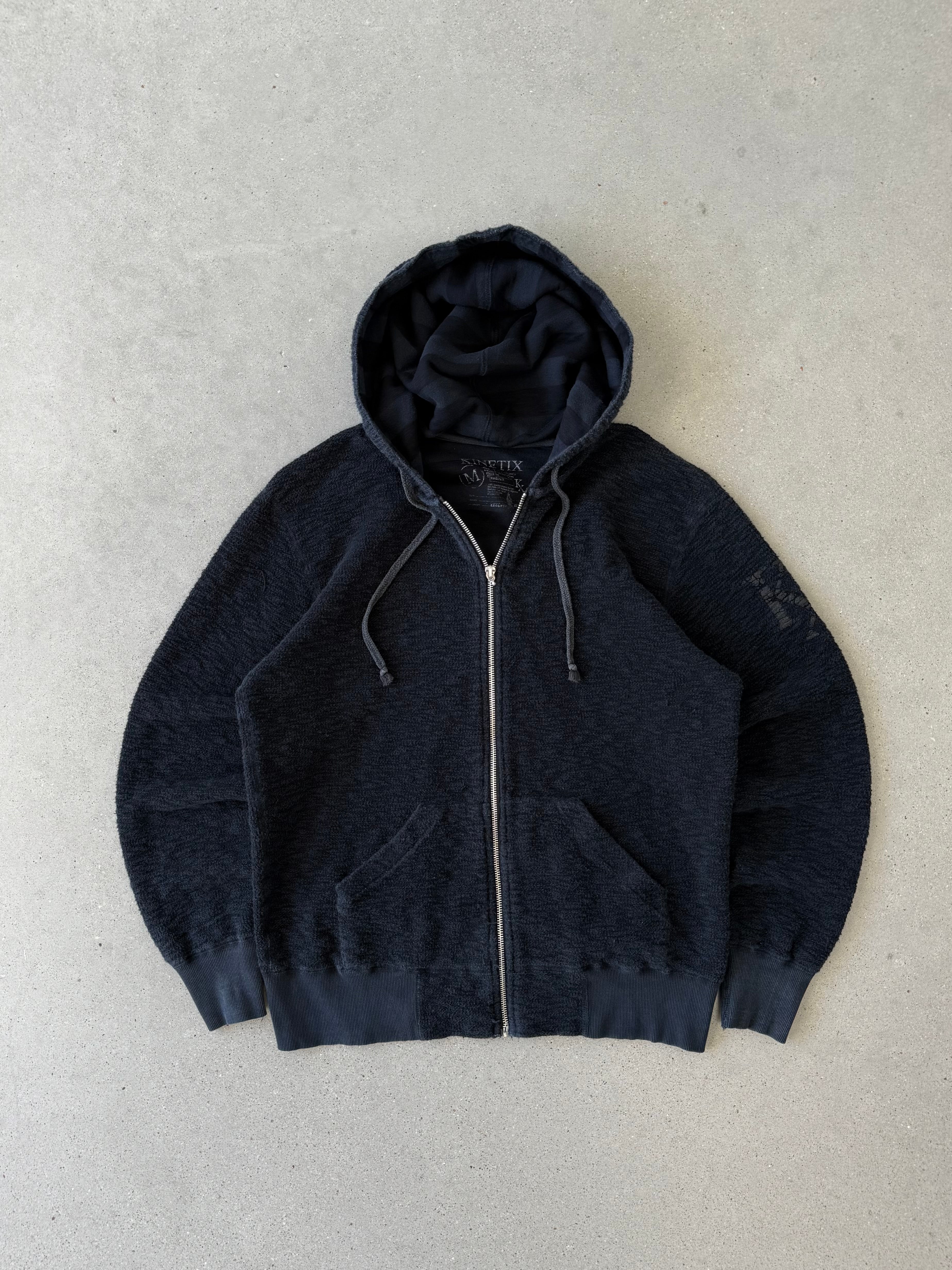 Vintage Kinetix Texture Zip-up Hoodie - M